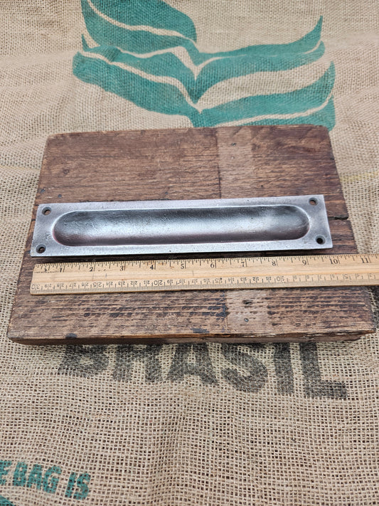 Flush Pull Handle - Square End 10" Antique Iron