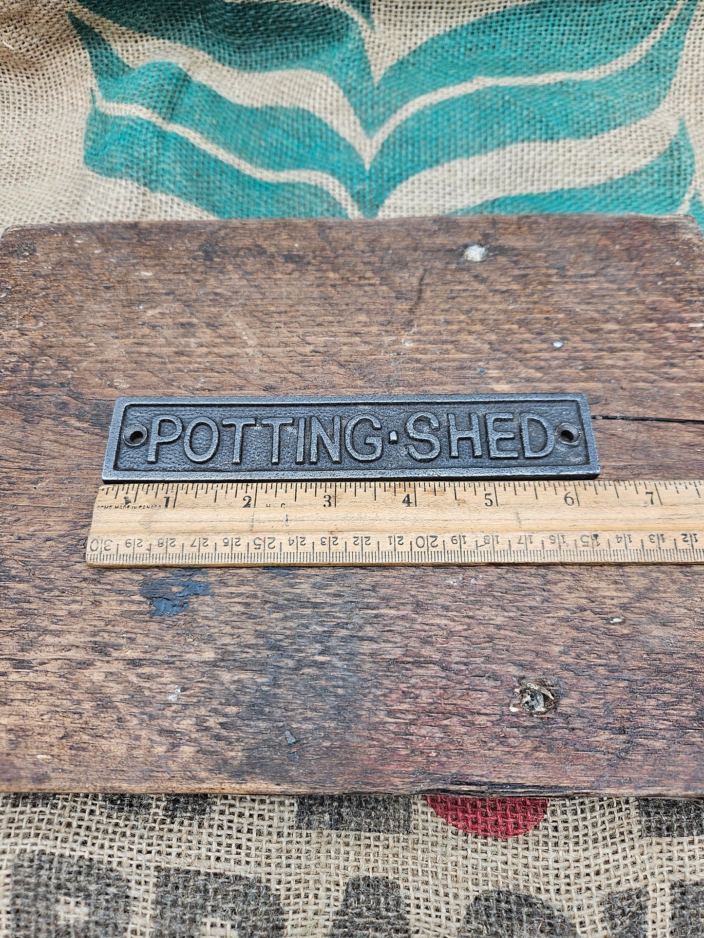 POTTING SHED Cast Antique Iron 160mm x 30mm