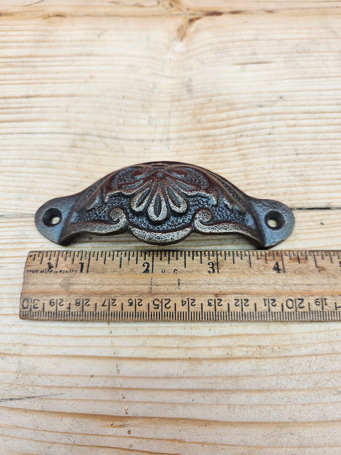 Fancy Slim Design - Antique Brass Cup Pull Handle