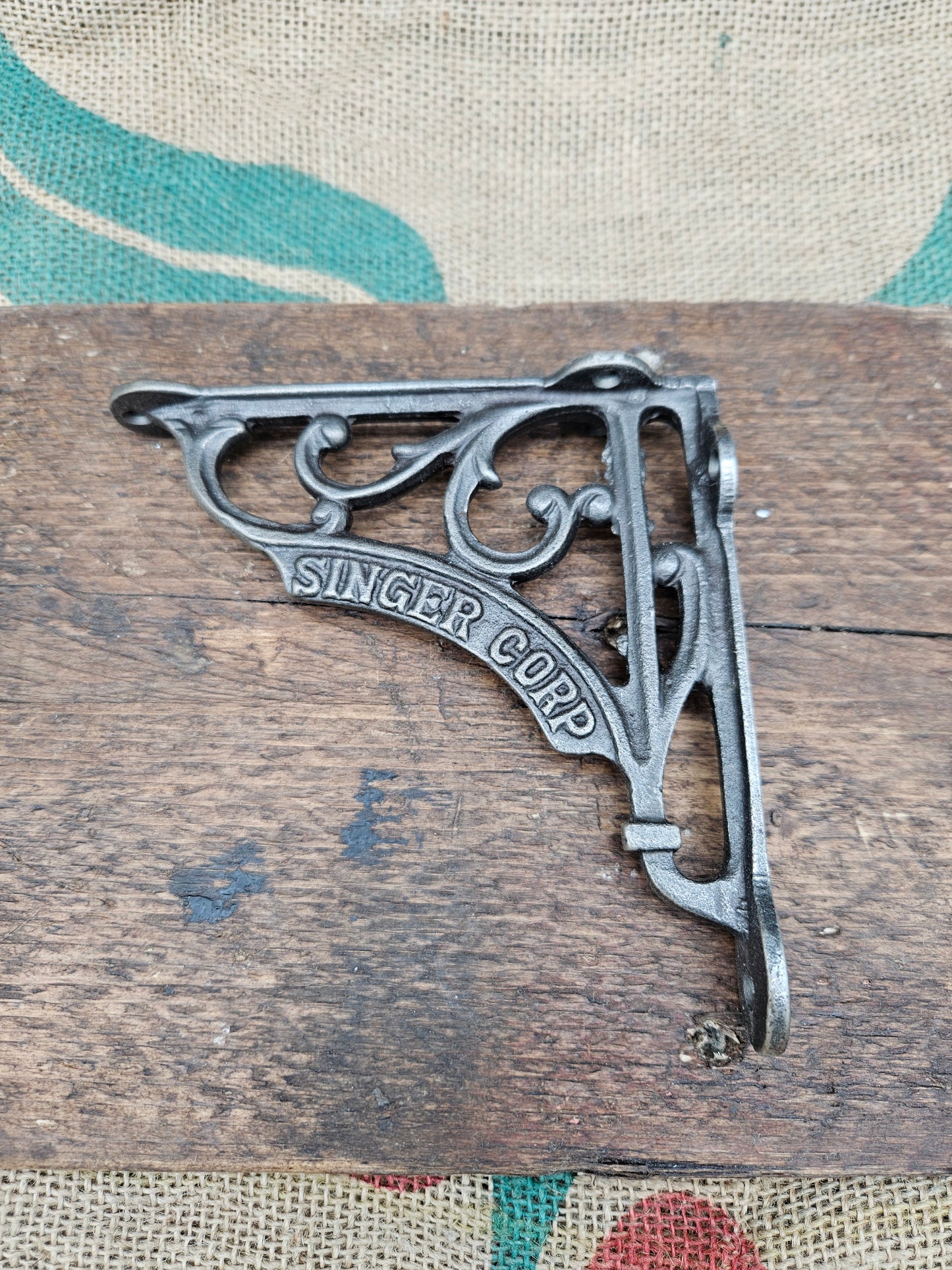 Singer Corp bracket 6" by 6"- antique iron