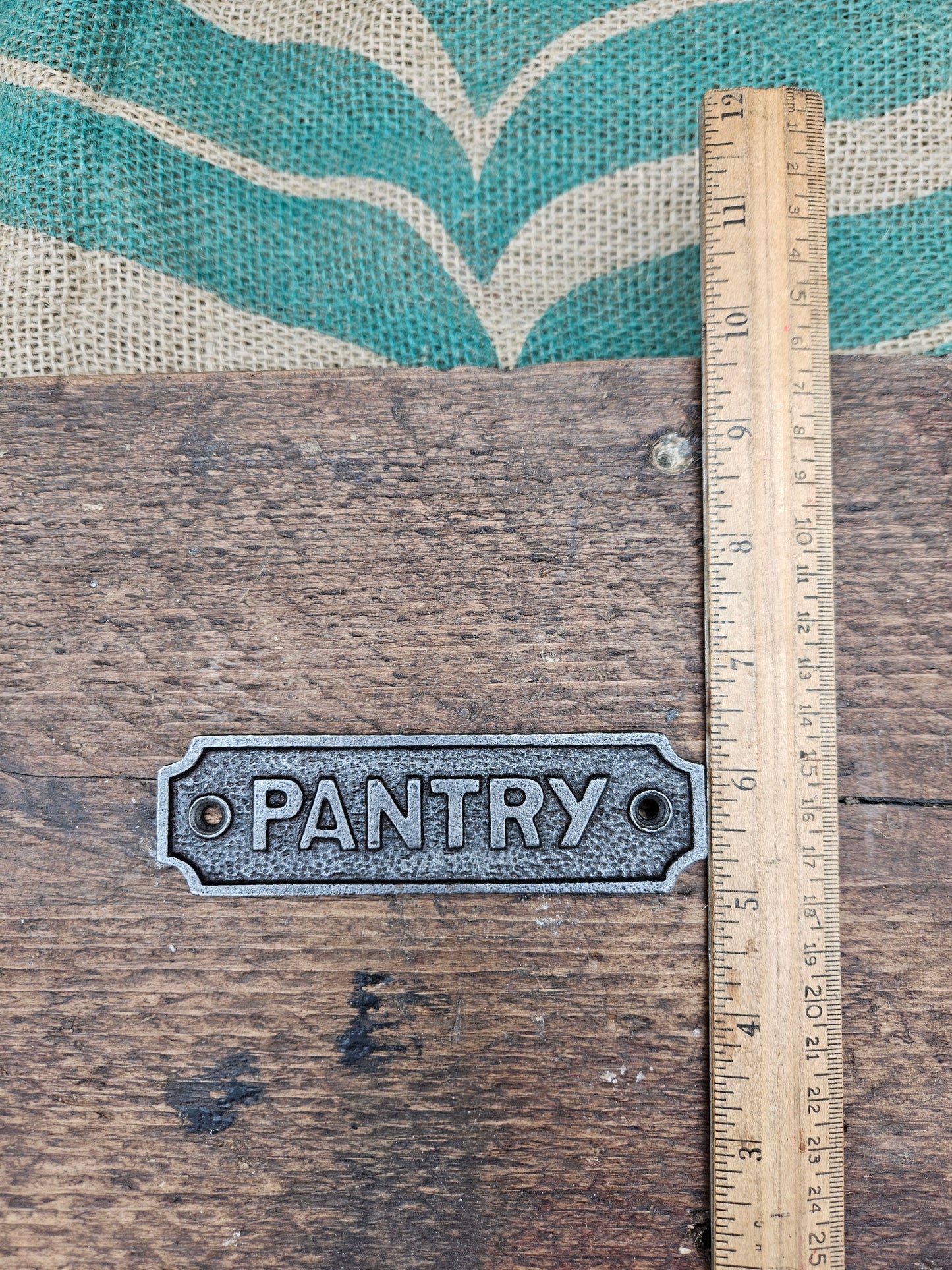 Pantry Plaque Vintage-Inspired Cast Iron