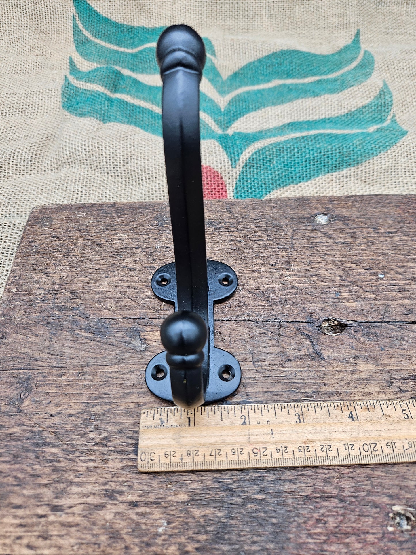 Hall Stand Black Hat & Coat Hook - Black