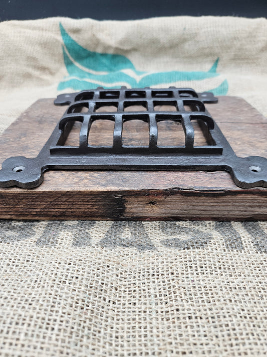 Door Grille / Viewer / Ceiling Vent Cover - 5" x 5" - Epoxy Black