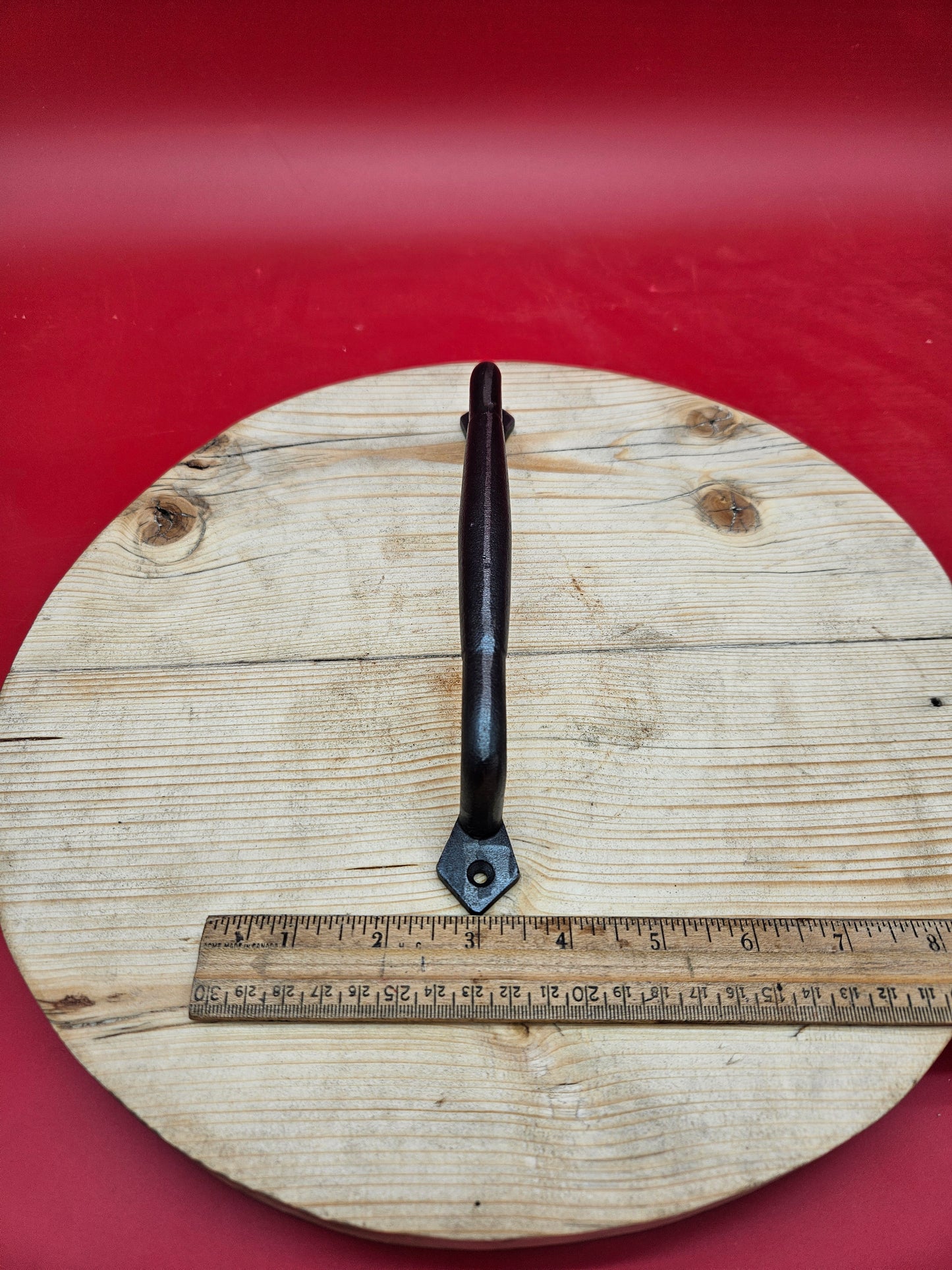 Door Pull Handle - Diamond End Antique Iron