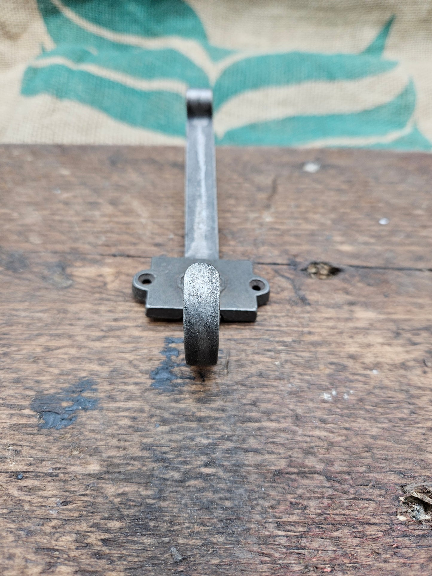 Coat Hook Double "CROWN" 2 Part Antique Iron 110mm