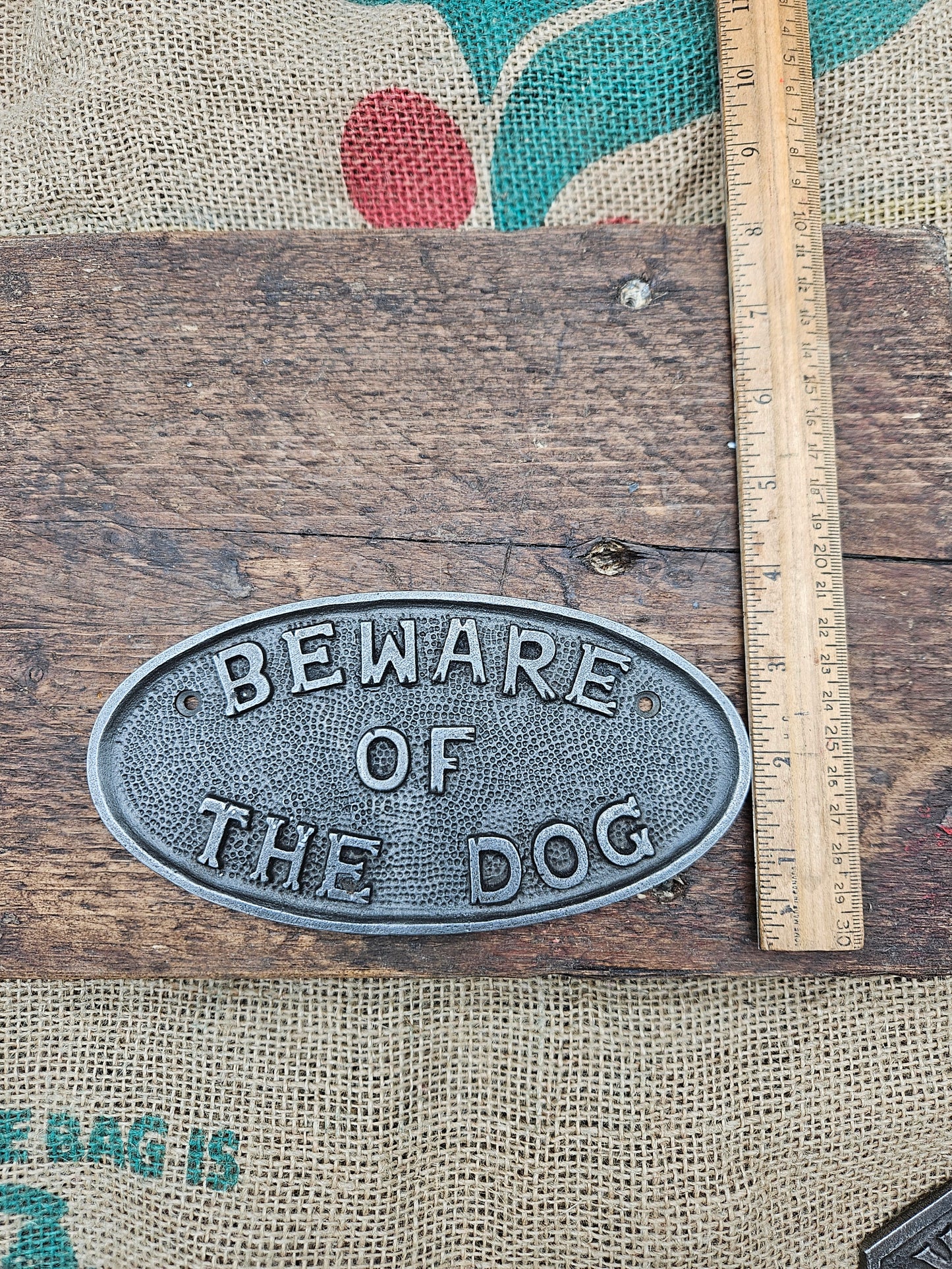 Beware of the Dog Plaque - with or without a chain