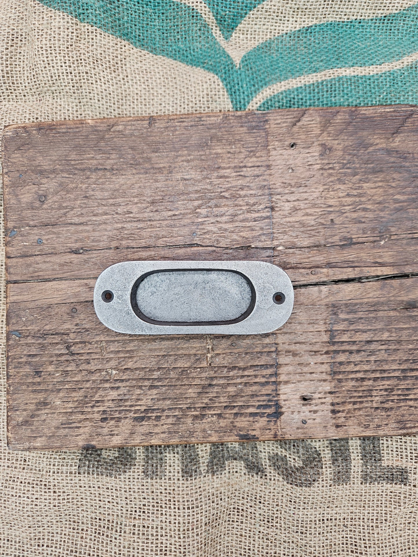 Round End - Antique Iron 5"  - Inset Flush Pull Handle