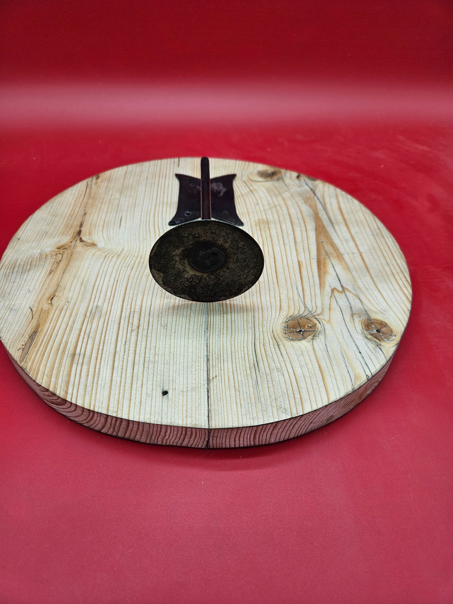 Candle Holder Fancy Plate - Hand Forged