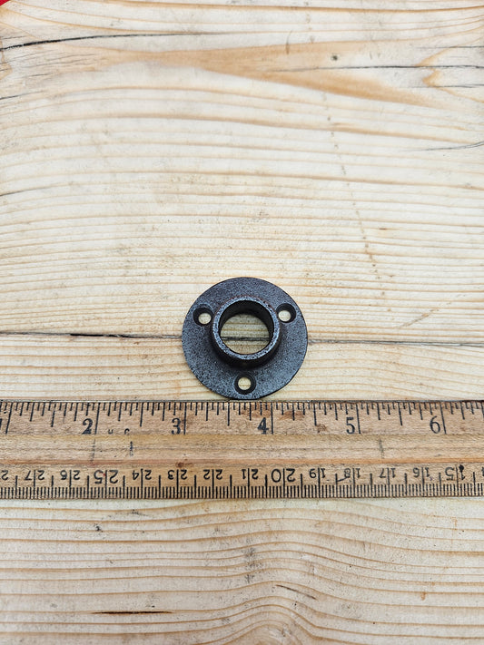End Socket Flange Small - 1.5" Antique Iron