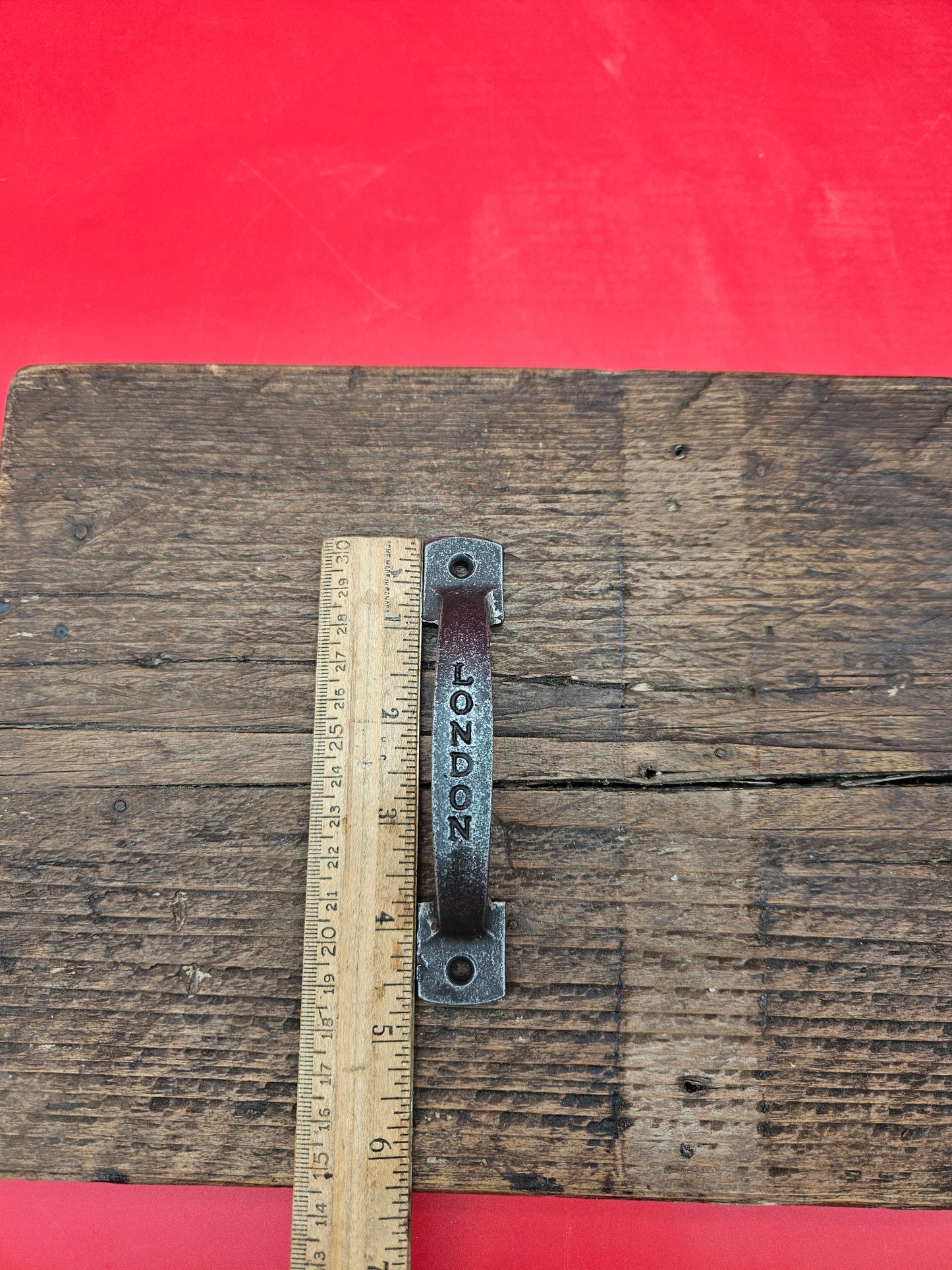 Square D Handle 5" Antique Iron  - London Horizontal/Vertical