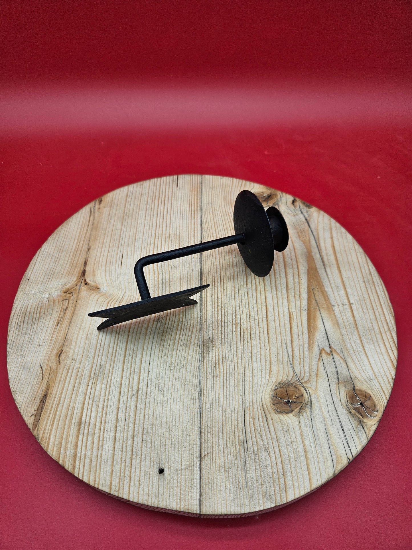 Candle Holder Fancy Plate - Hand Forged