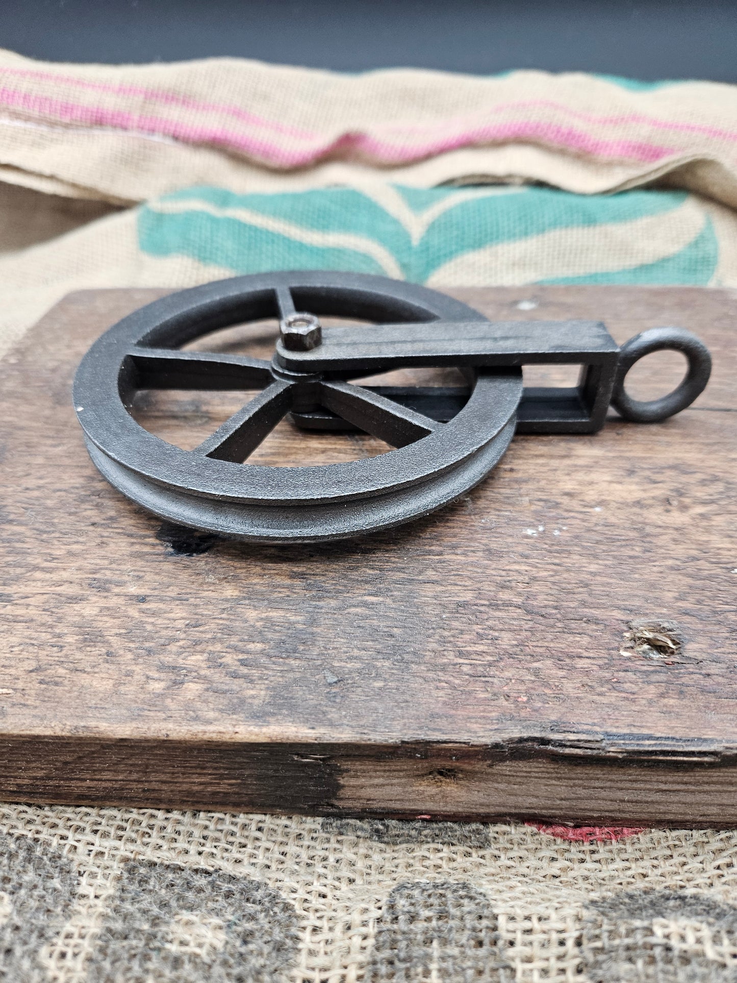 Pulley Wheel 5" with Hook Loop