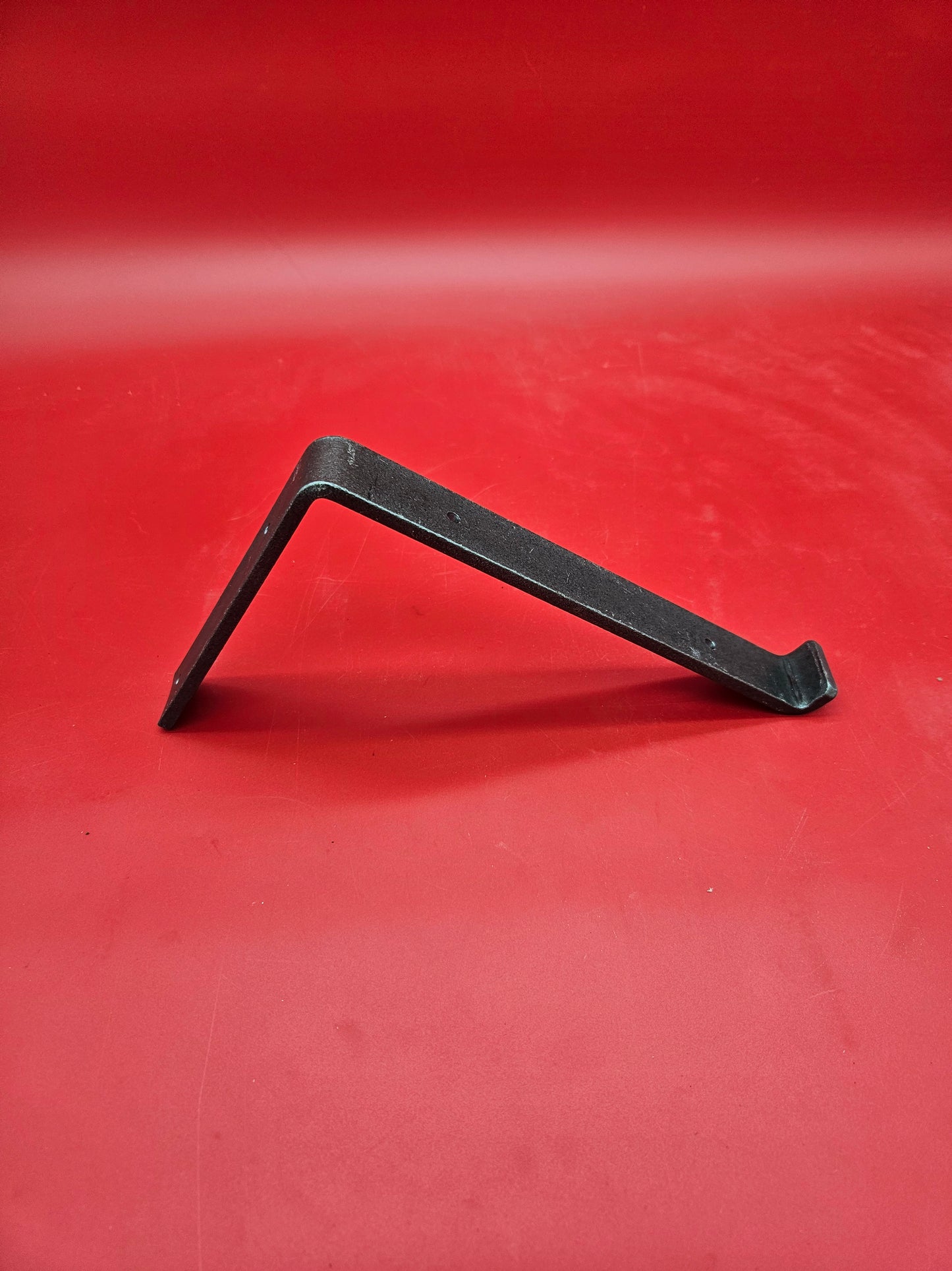 Hand forged bracket, soft industrial look