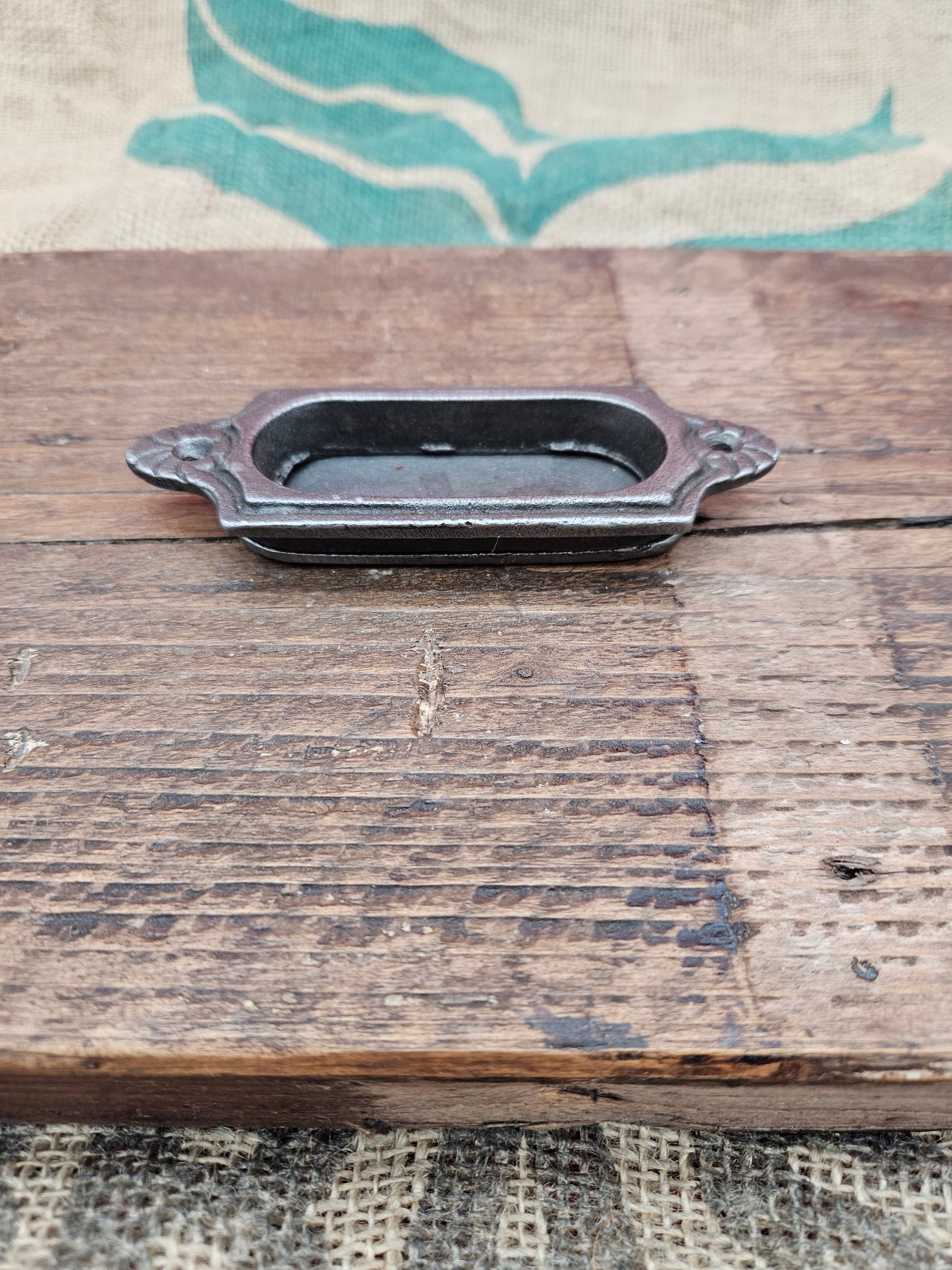 Flush Pull Handle - The Kendrick - Antique Iron