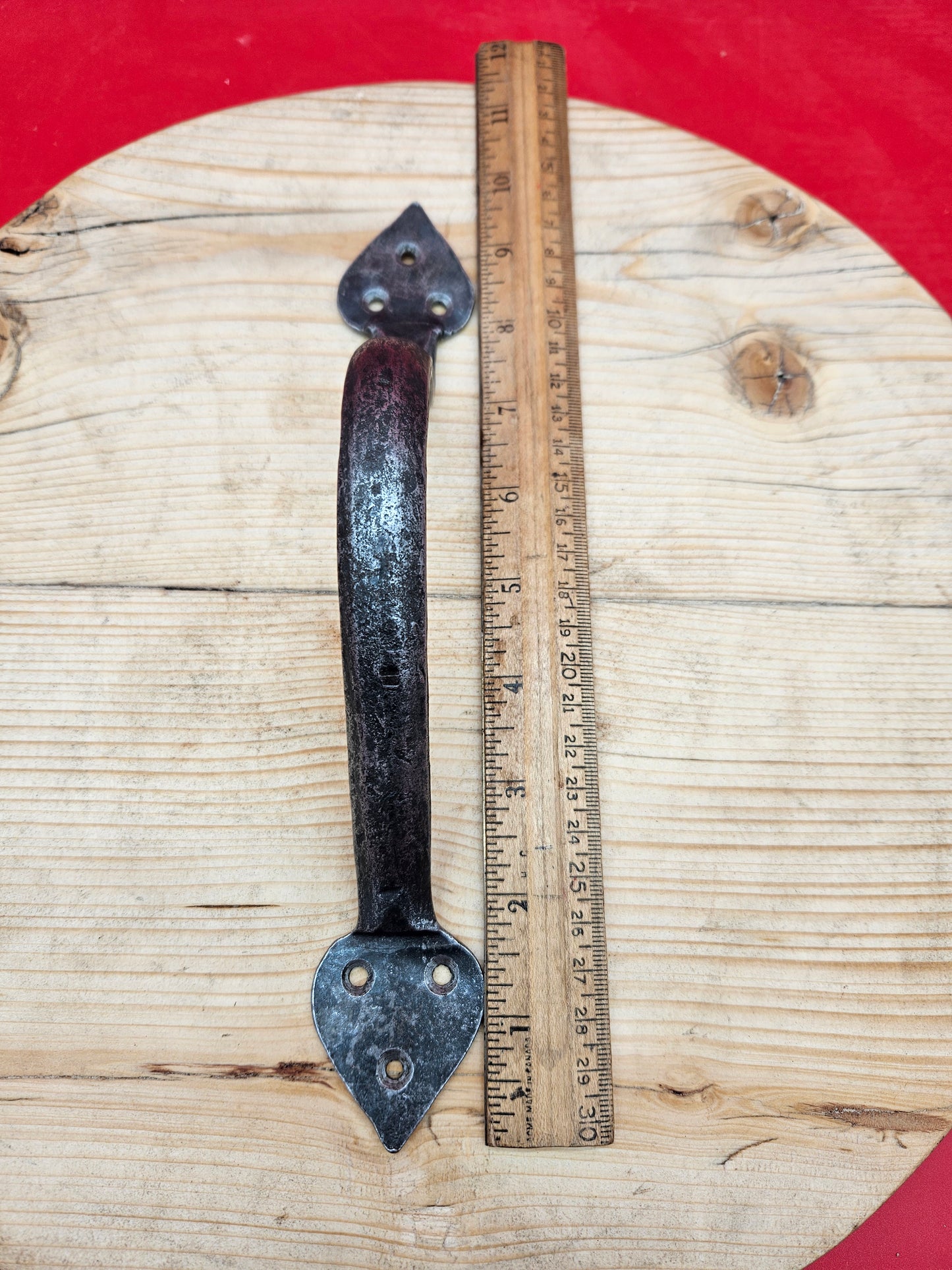 Pull Handle MARSHALL Unequal Hand Forged Antique Iron 255mm