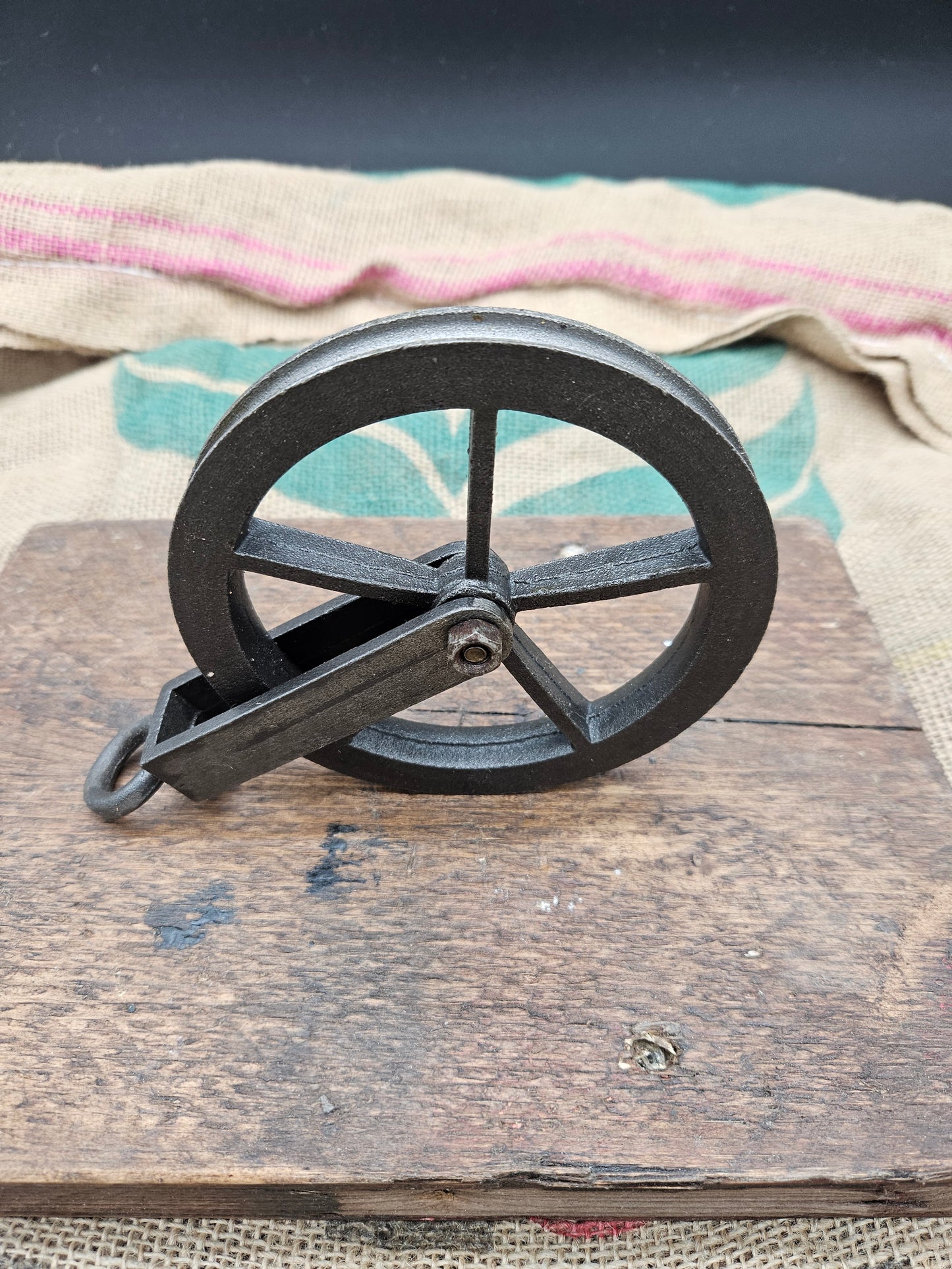 Pulley Wheel 5" with Hook Loop