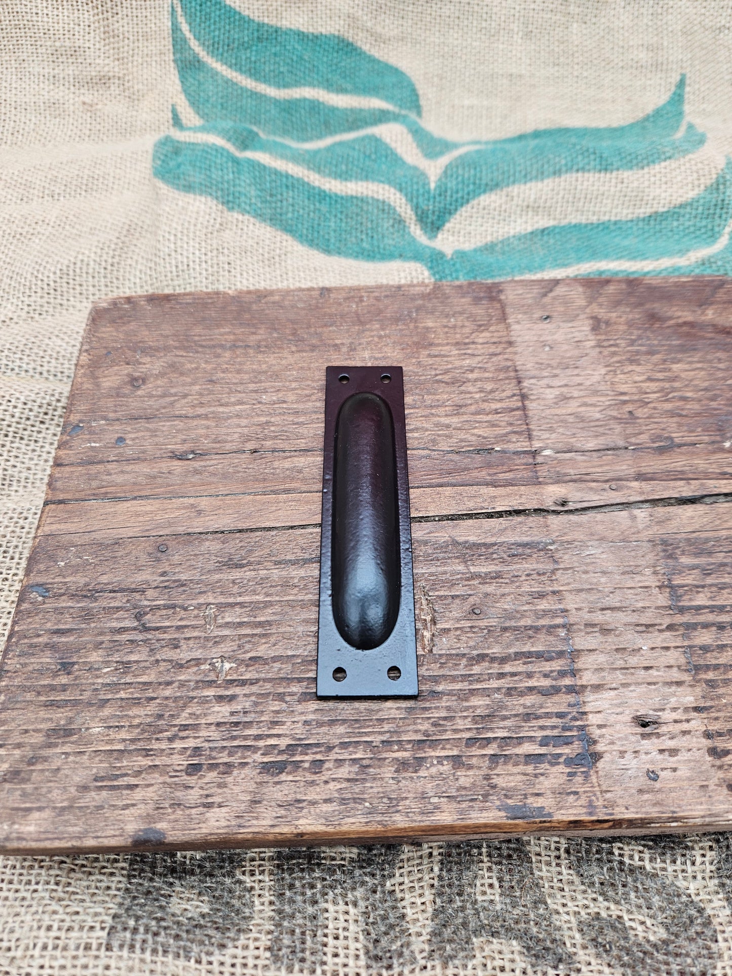 Inset flush pull handle - Cast Iron 5" Epozy Black Finish, Solid Brass, Antique iron (3 finsihes)