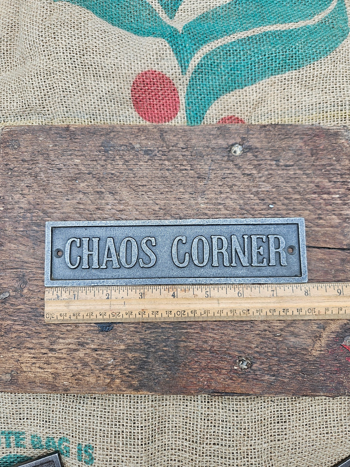CHAOS CORNER Cast Antique Iron 50mm x 200mm