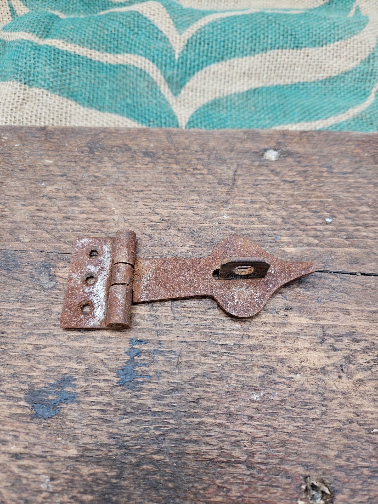 Hasp & Staple - Cast Antique Iron, Rusted Finish or Satin Epoxy