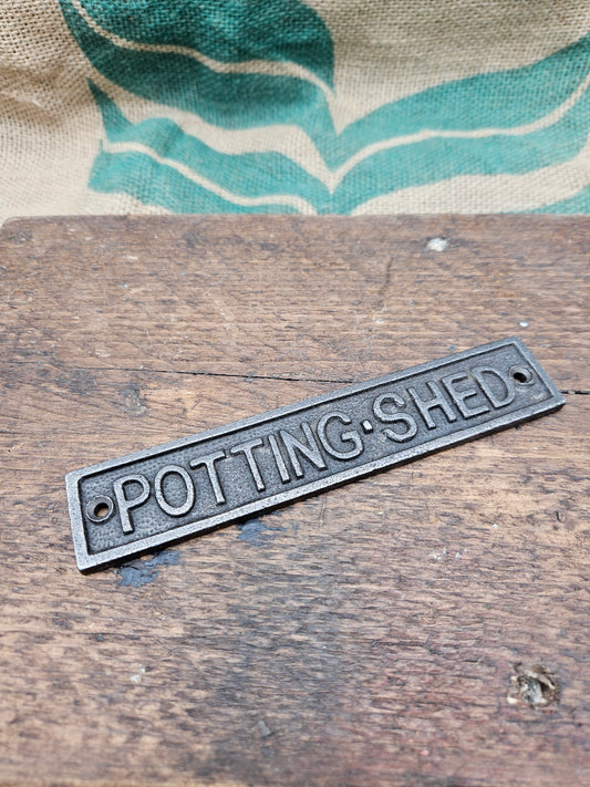 POTTING SHED Cast Antique Iron 160mm x 30mm