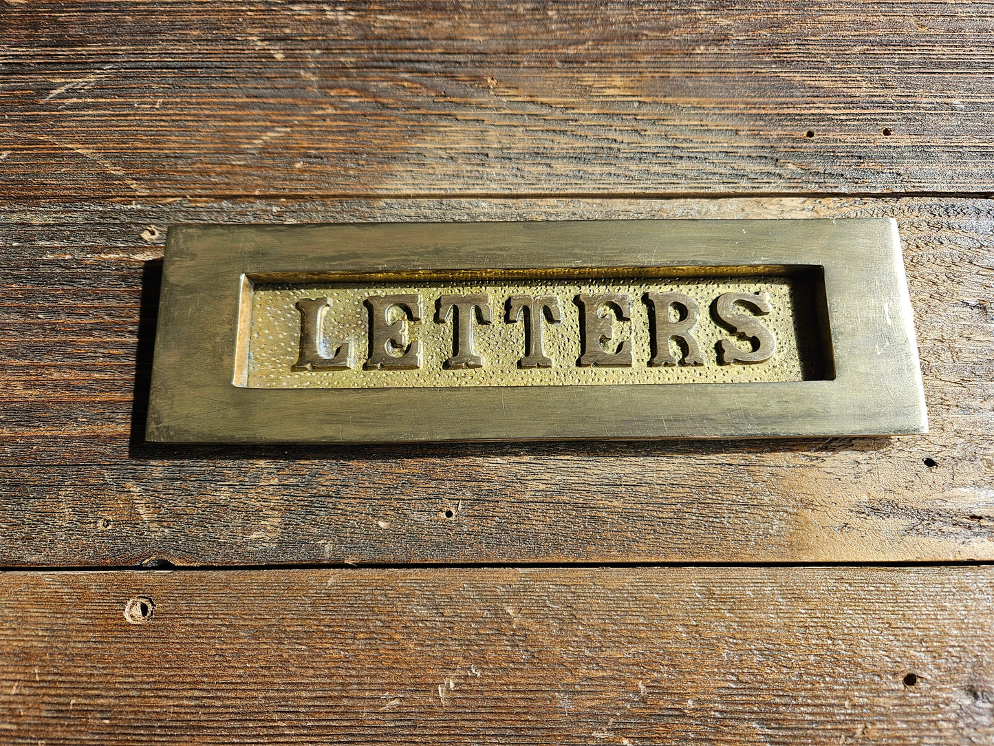 Letter Box Plate - Brass - Plain or with letter