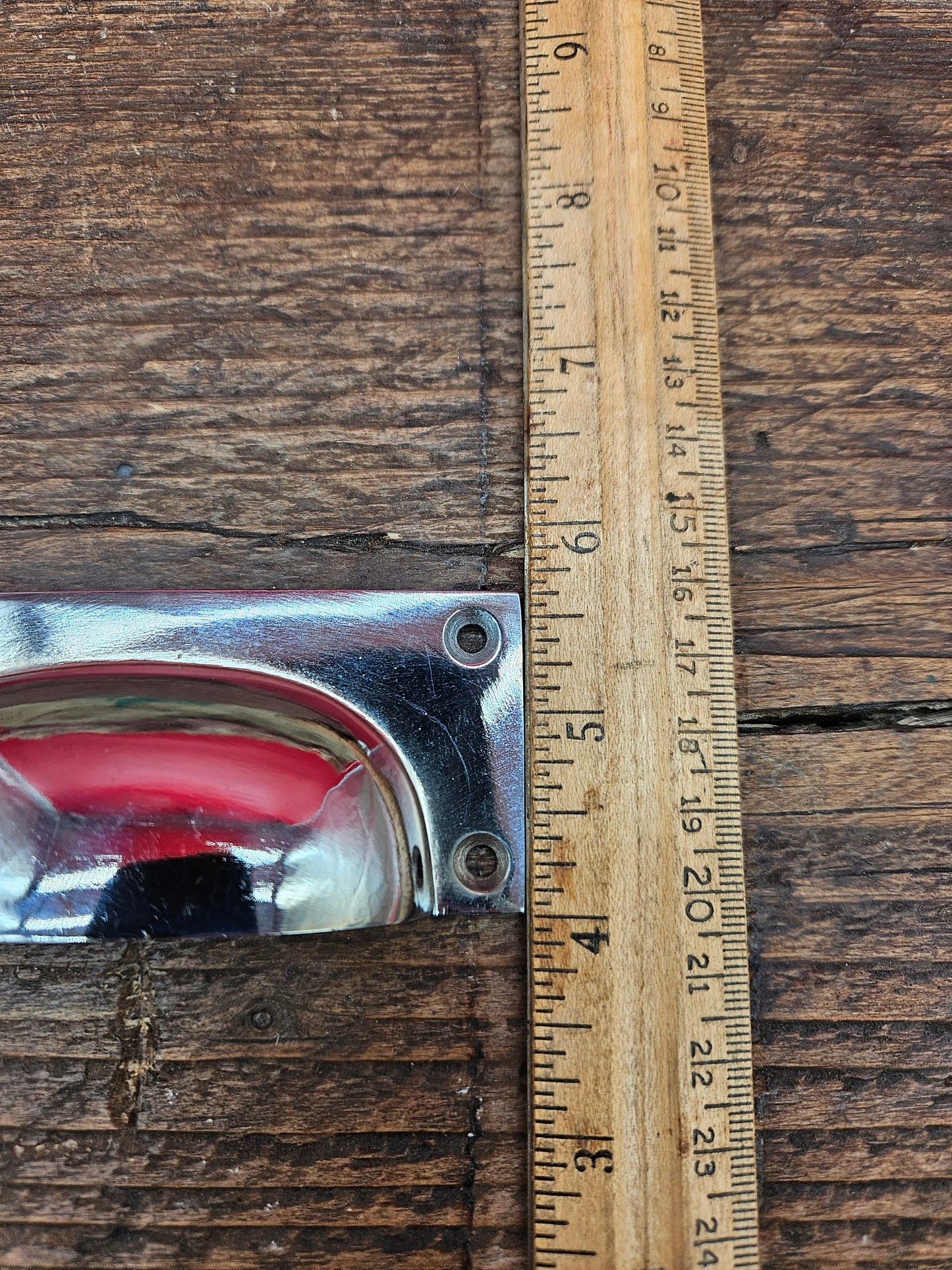 Square Design Cup Pull Handle - Chrome