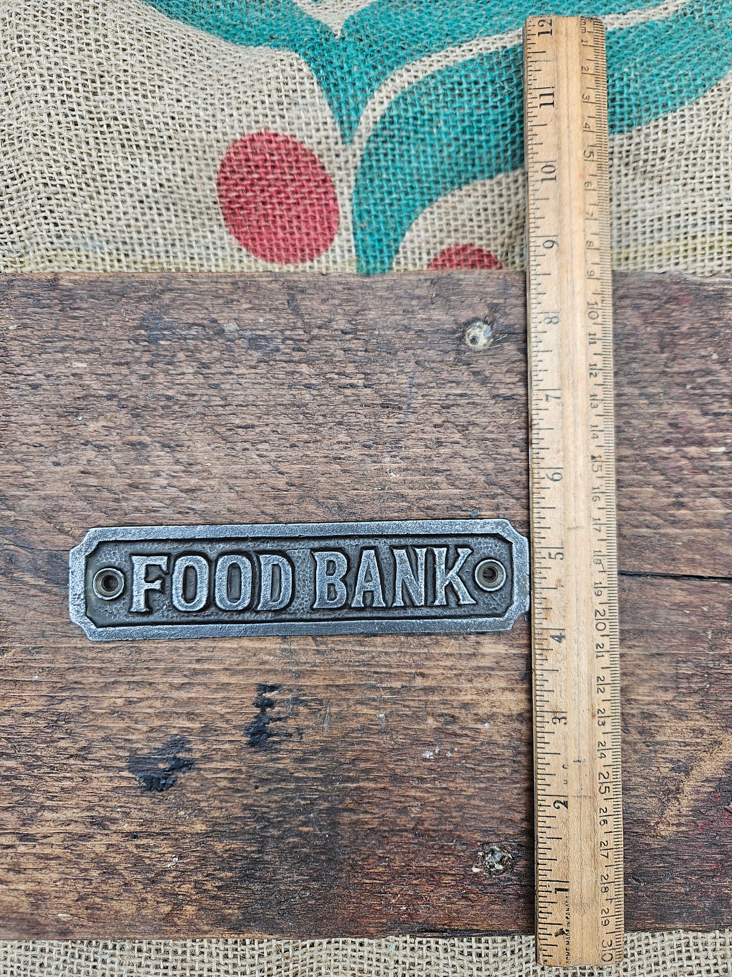 Food Bank Flat Antique Iron 120mm x 120mm