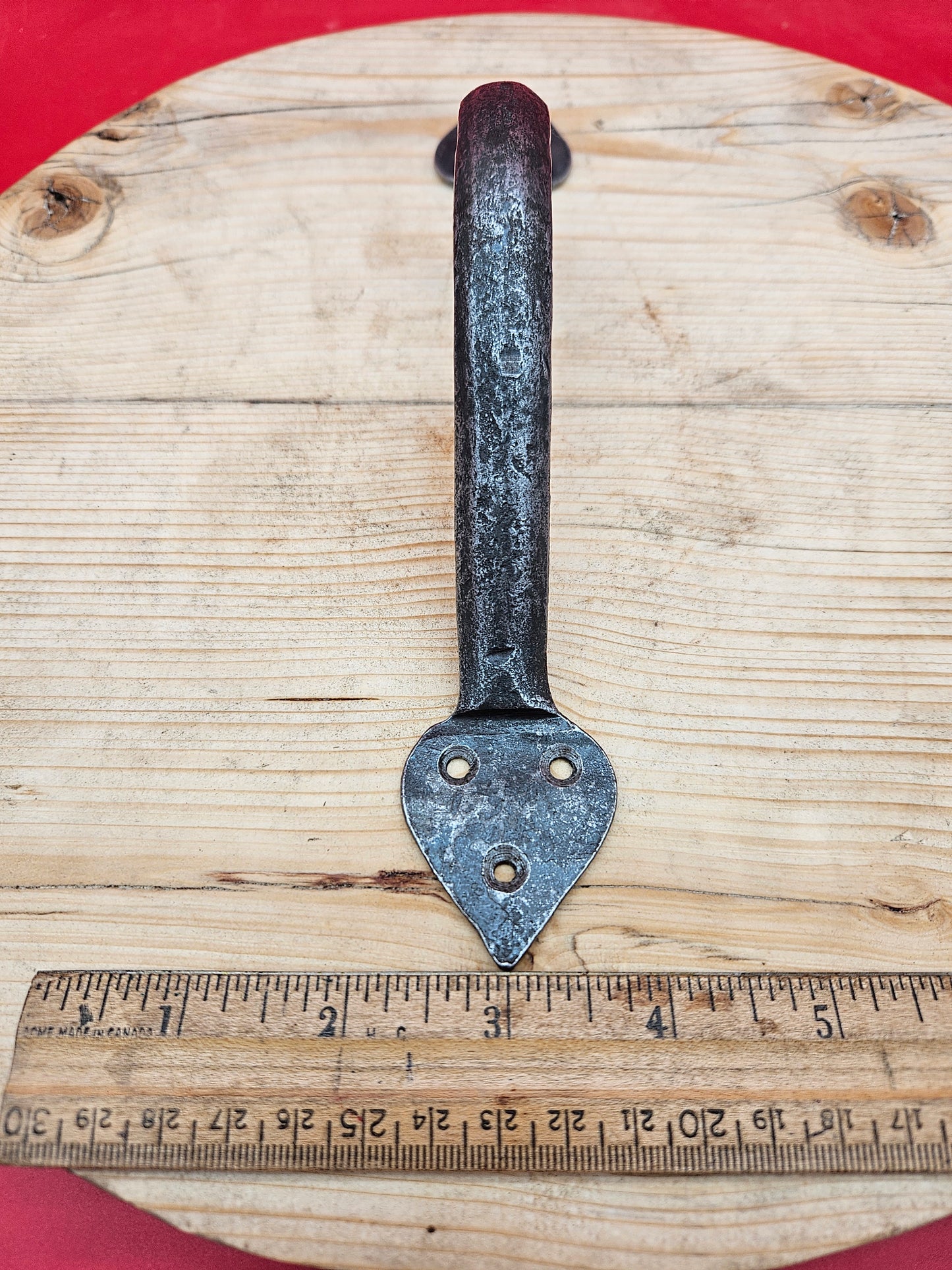 Pull Handle MARSHALL Unequal Hand Forged Antique Iron 255mm