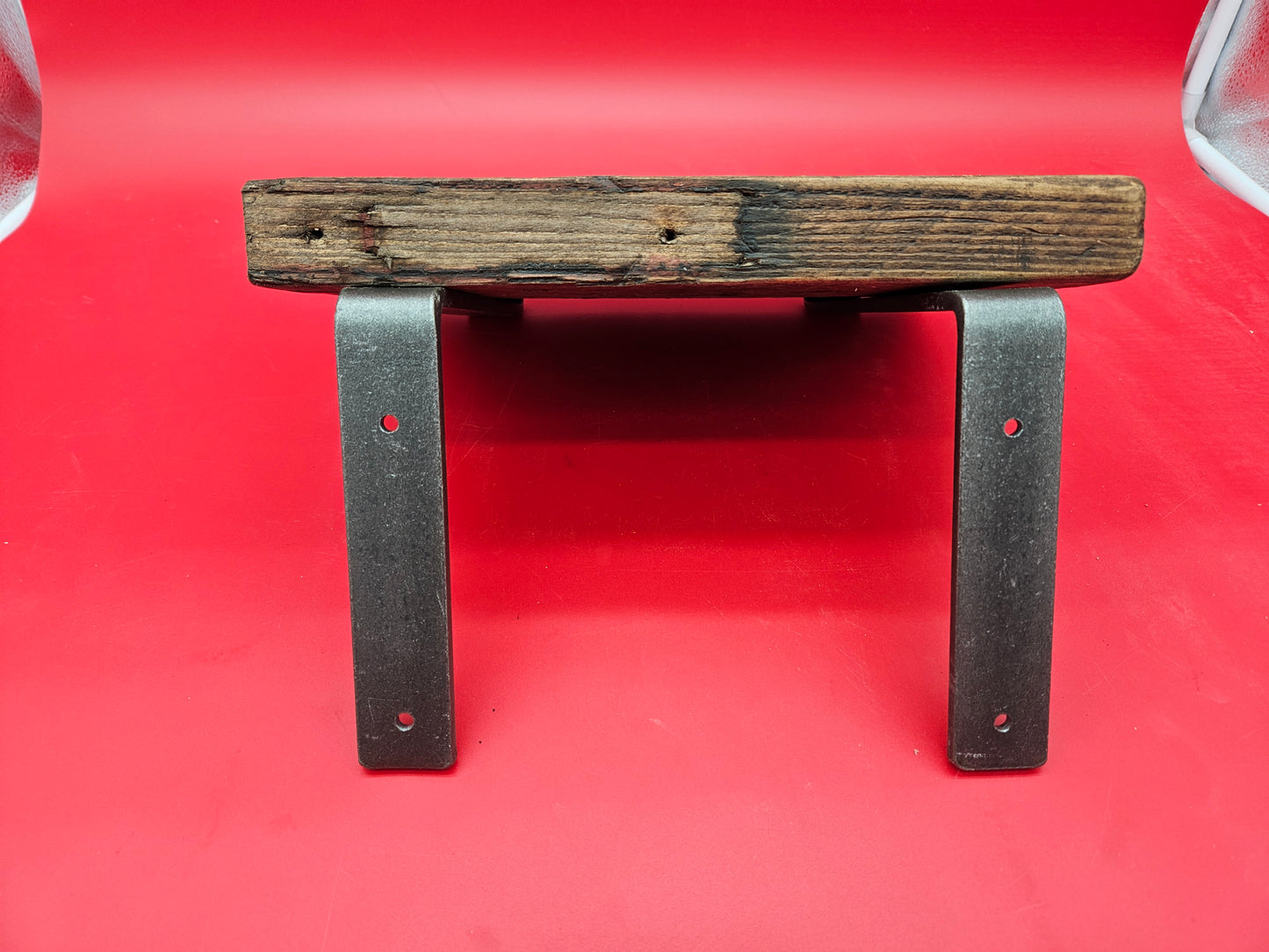 Hand forged bracket, soft industrial look
