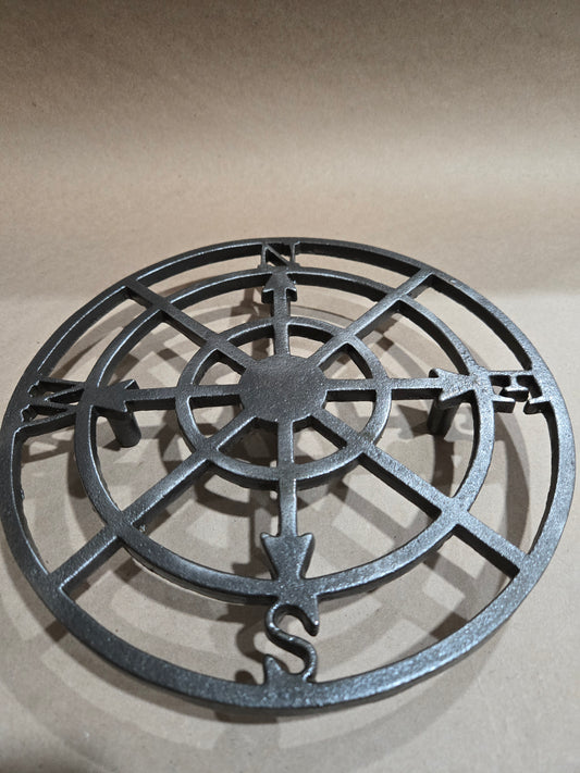 Trivet Pot Stand / Circular Compass - 8 inches wide by 2 inches high
