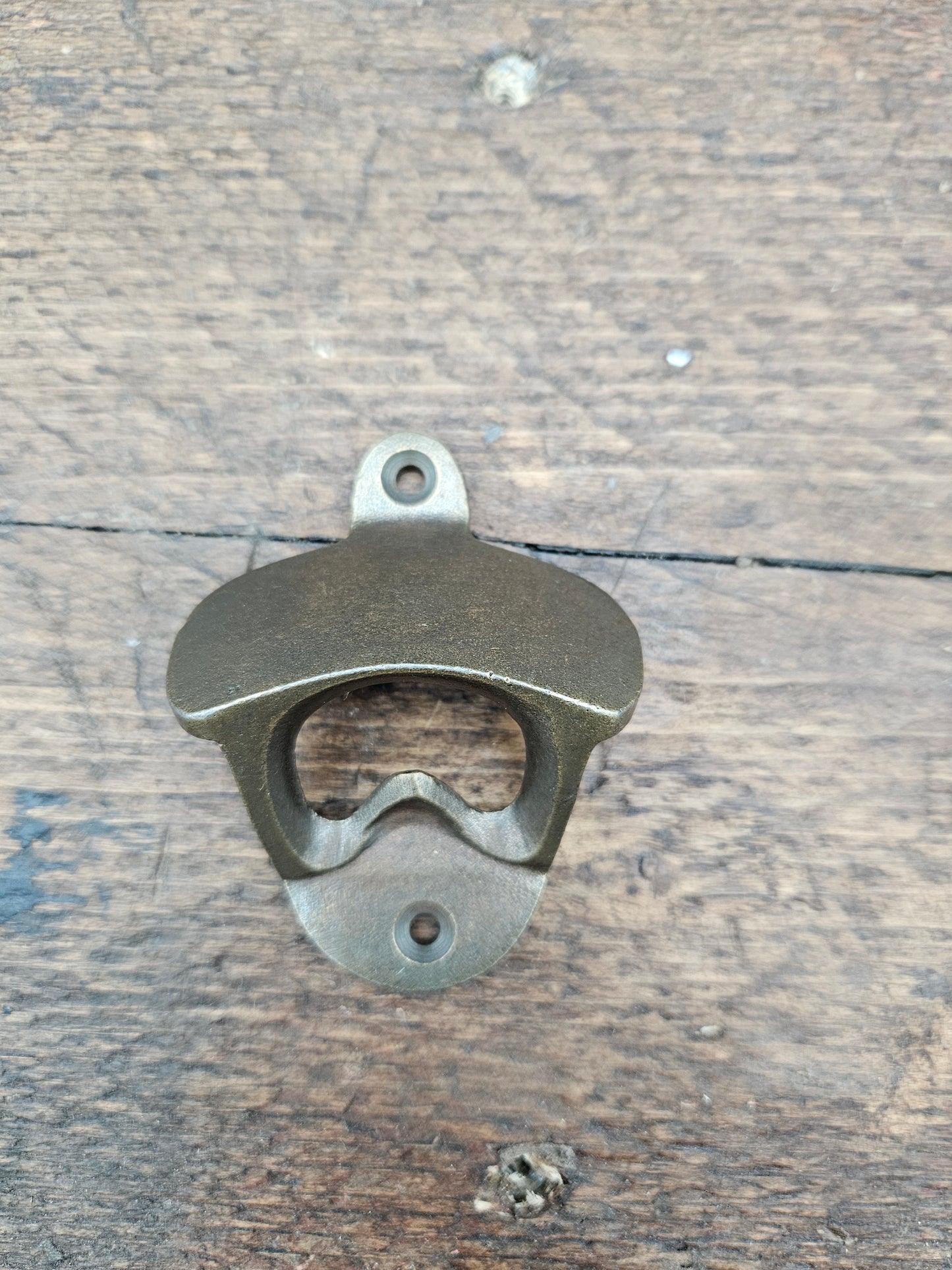 Bottle Opener Wall Mounted PLAIN Antique brass on Iron