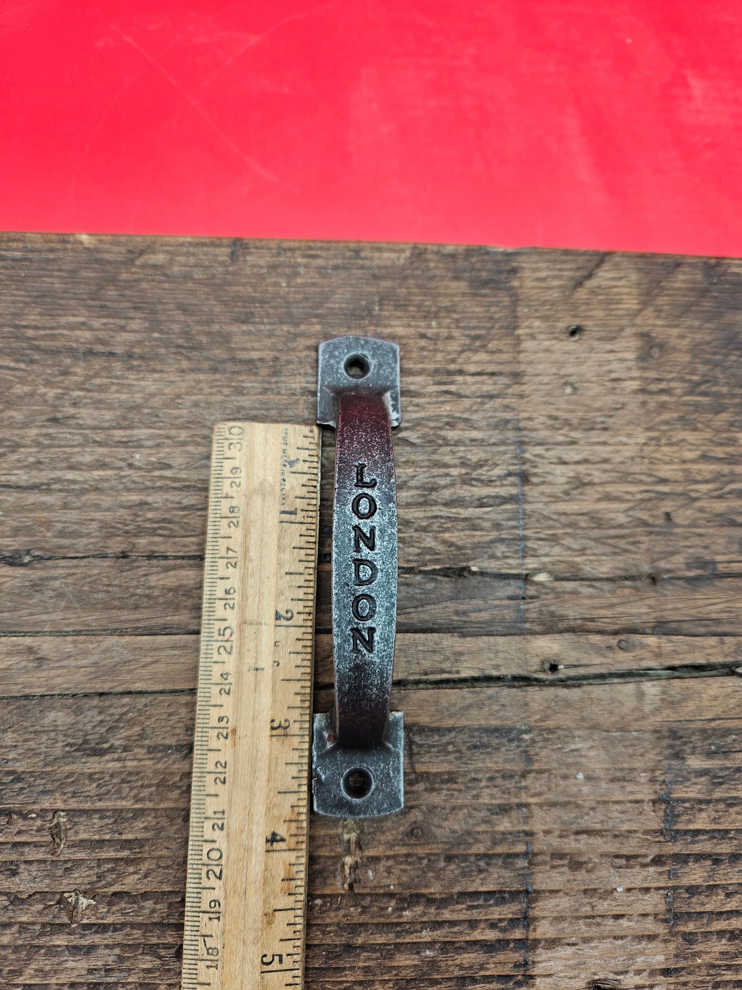 Square D Handle 5" Antique Iron  - London Horizontal/Vertical