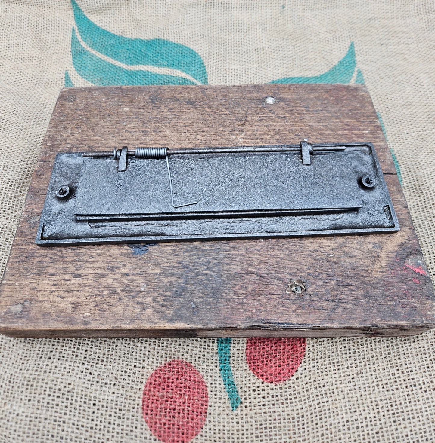 Letter Box Plate - Antique Iron - 2 Sizes- inner back plate sold seperately