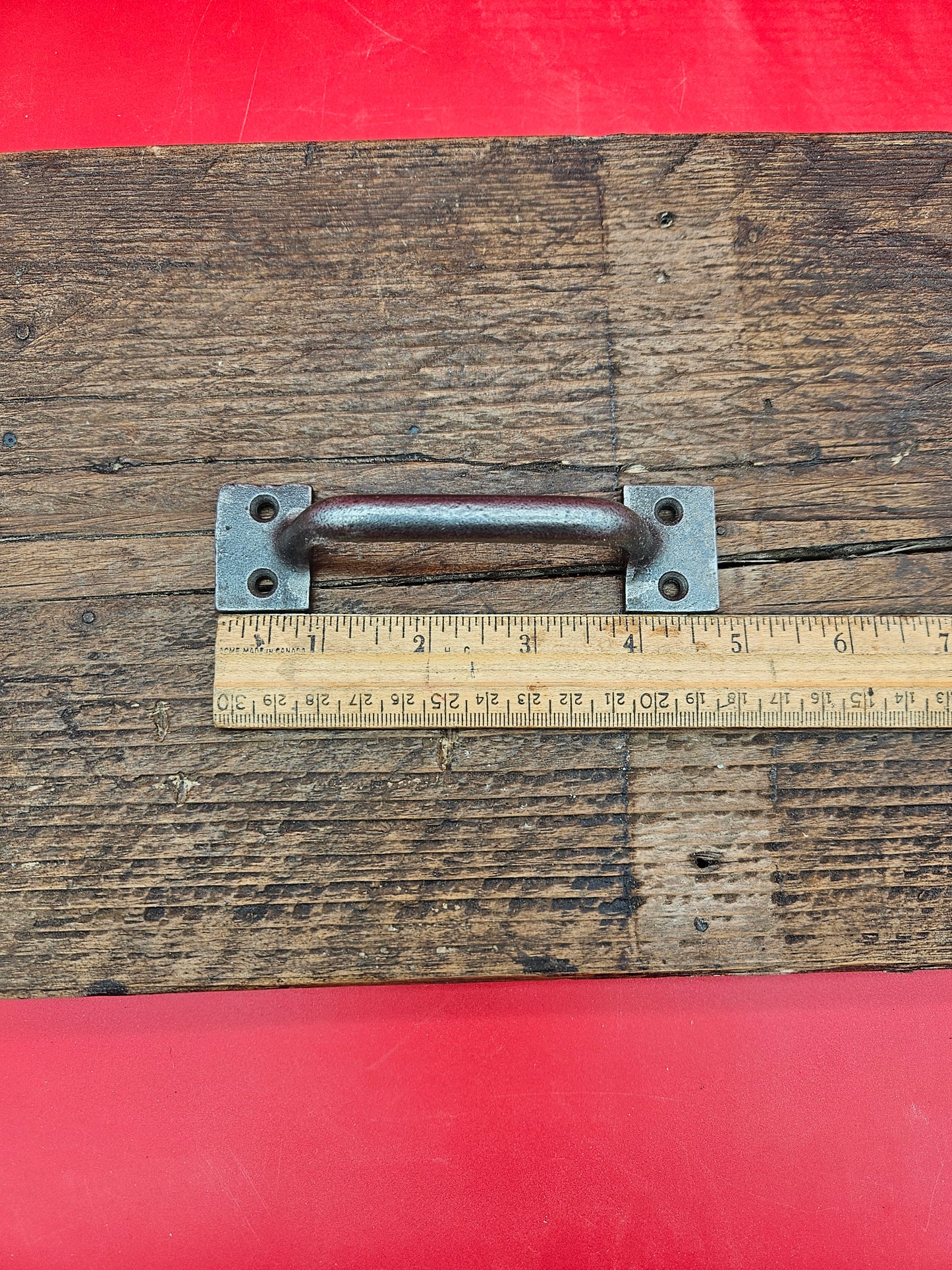 Sash Handle Square End Cast Antique Iron 125mm