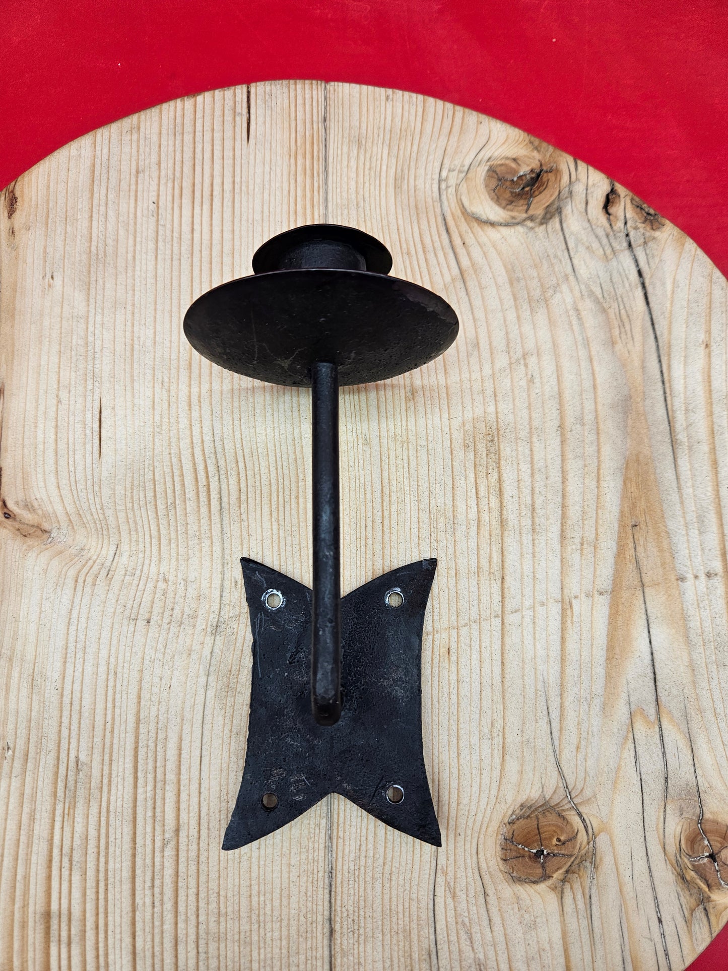 Candle Holder Fancy Plate - Hand Forged