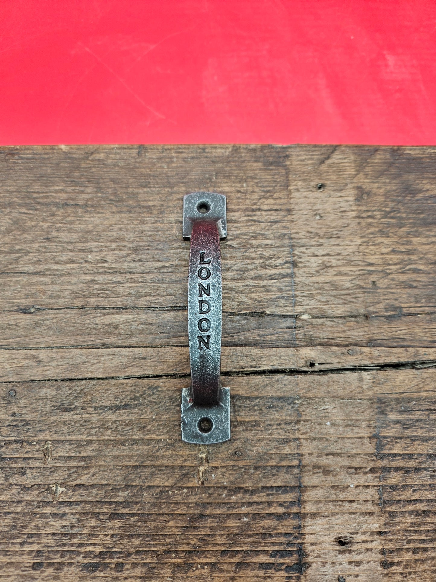 Square D Handle 5" Antique Iron  - London Horizontal/Vertical