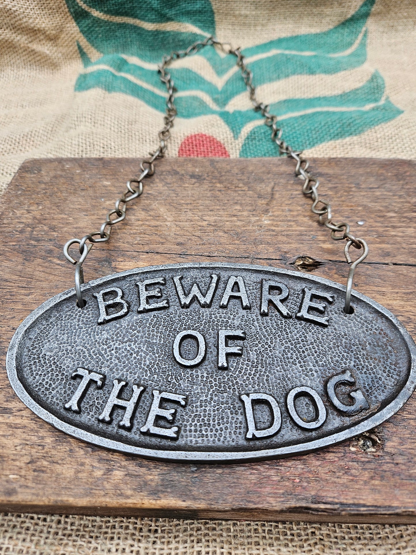 Beware of the Dog Plaque - with or without a chain