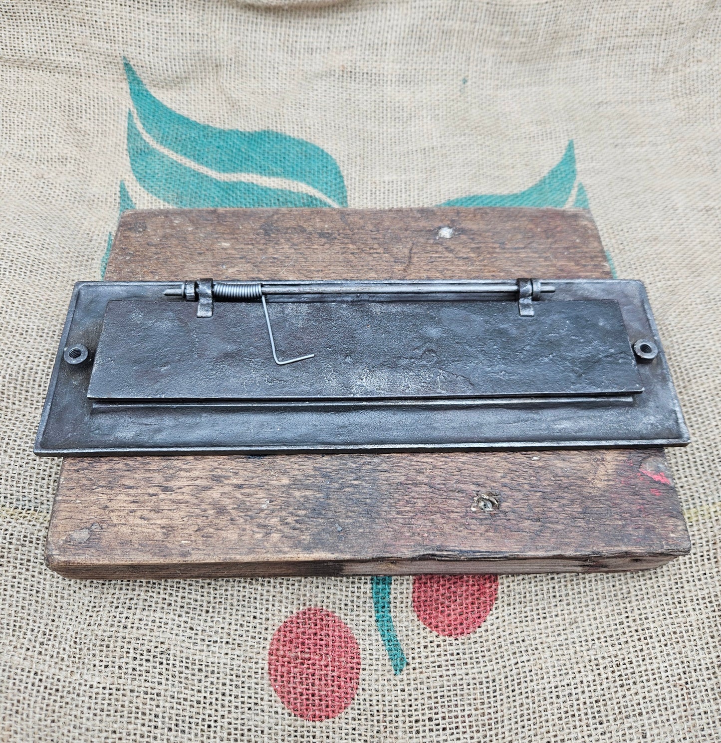 Letter Box Plate - Antique Iron - 2 Sizes- inner back plate sold seperately