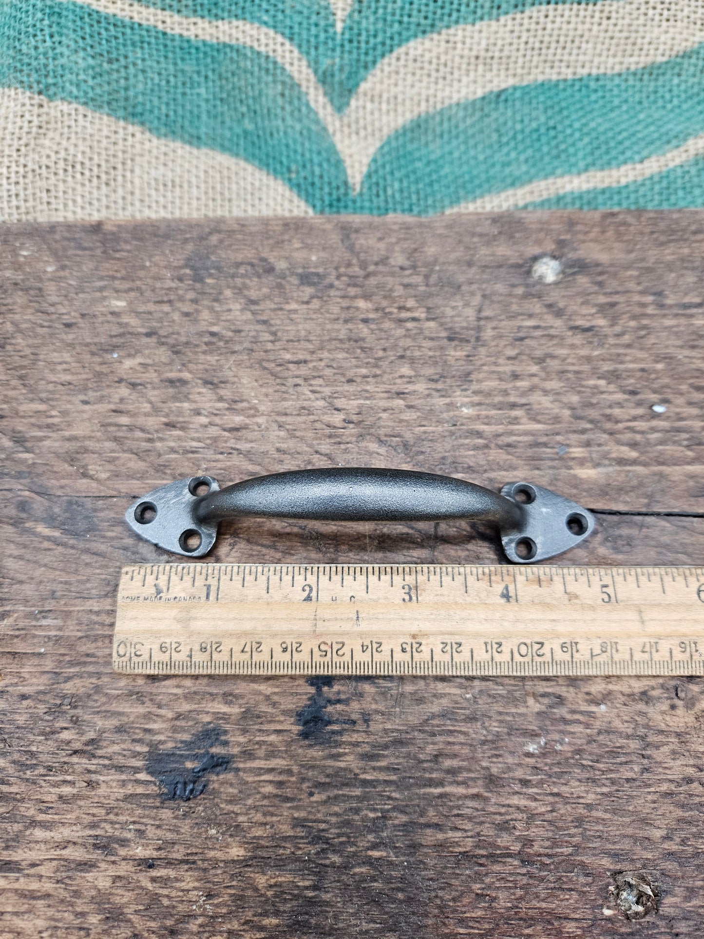 Pull Handle ALMA Spearhead Shape Cast Antique Iron 125mm