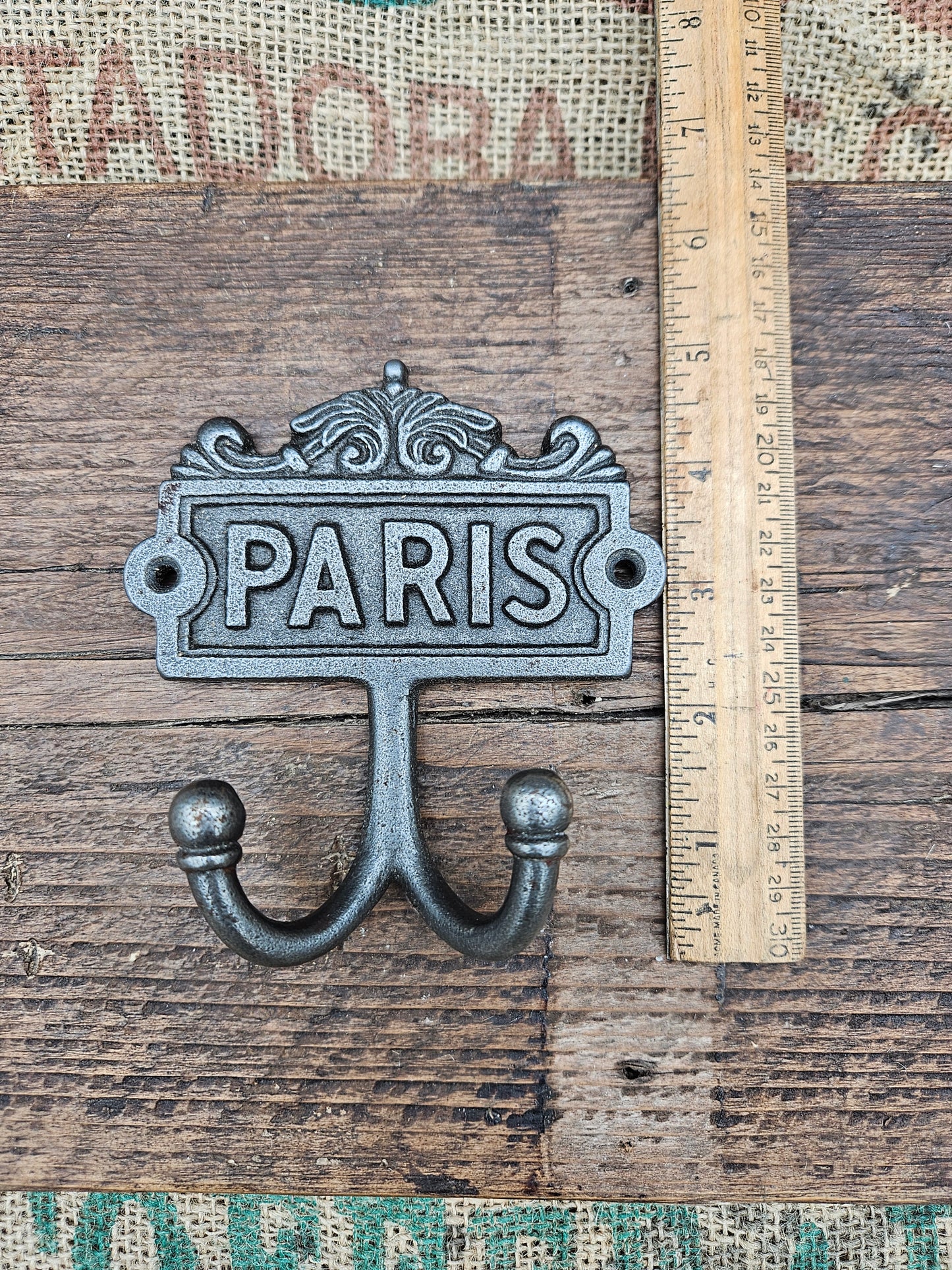 Double Robe Paris Plaque Hook