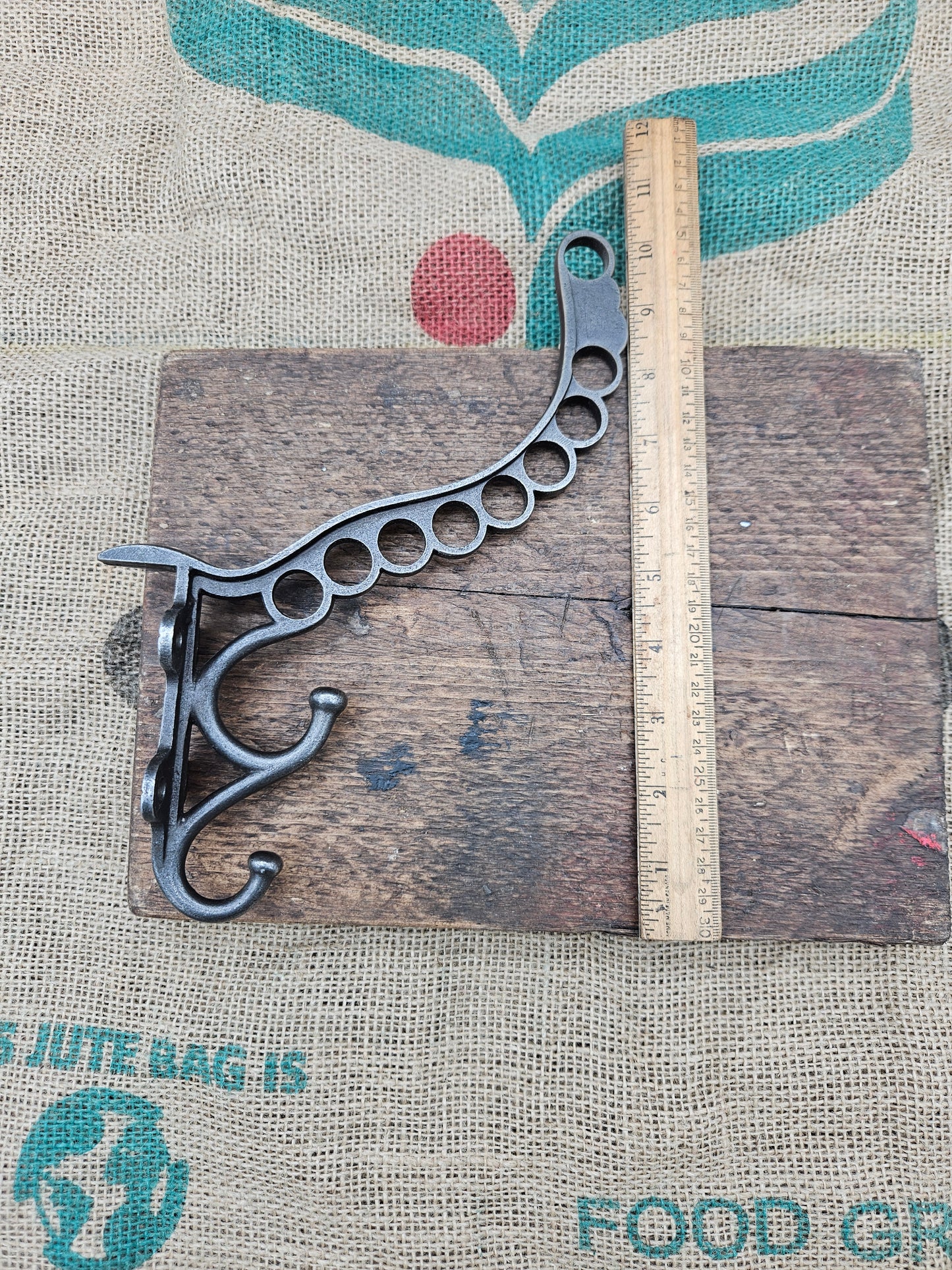 Luggage Carriage Brackets PULLMAN For Rods Cast Antique Iron 250mm