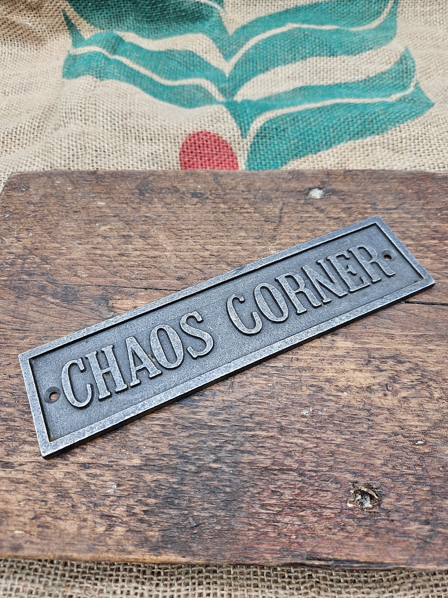 CHAOS CORNER Cast Antique Iron 50mm x 200mm