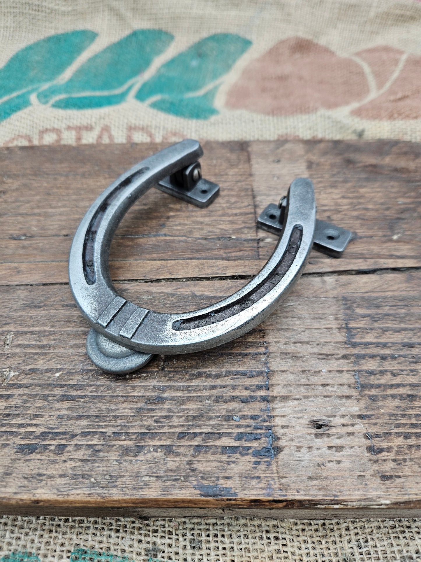 Door Knocker Horseshoe Antique Iron 105mm x 112mm