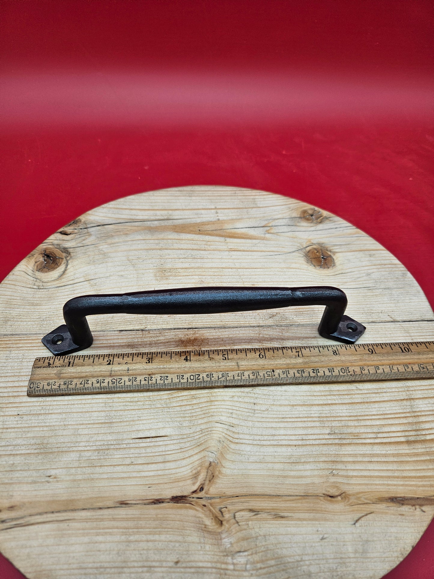 Door Pull Handle - Diamond End Antique Iron