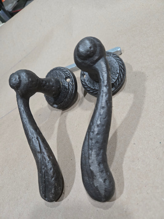 Door Lever Handle Set - Georgian Hammered Rope