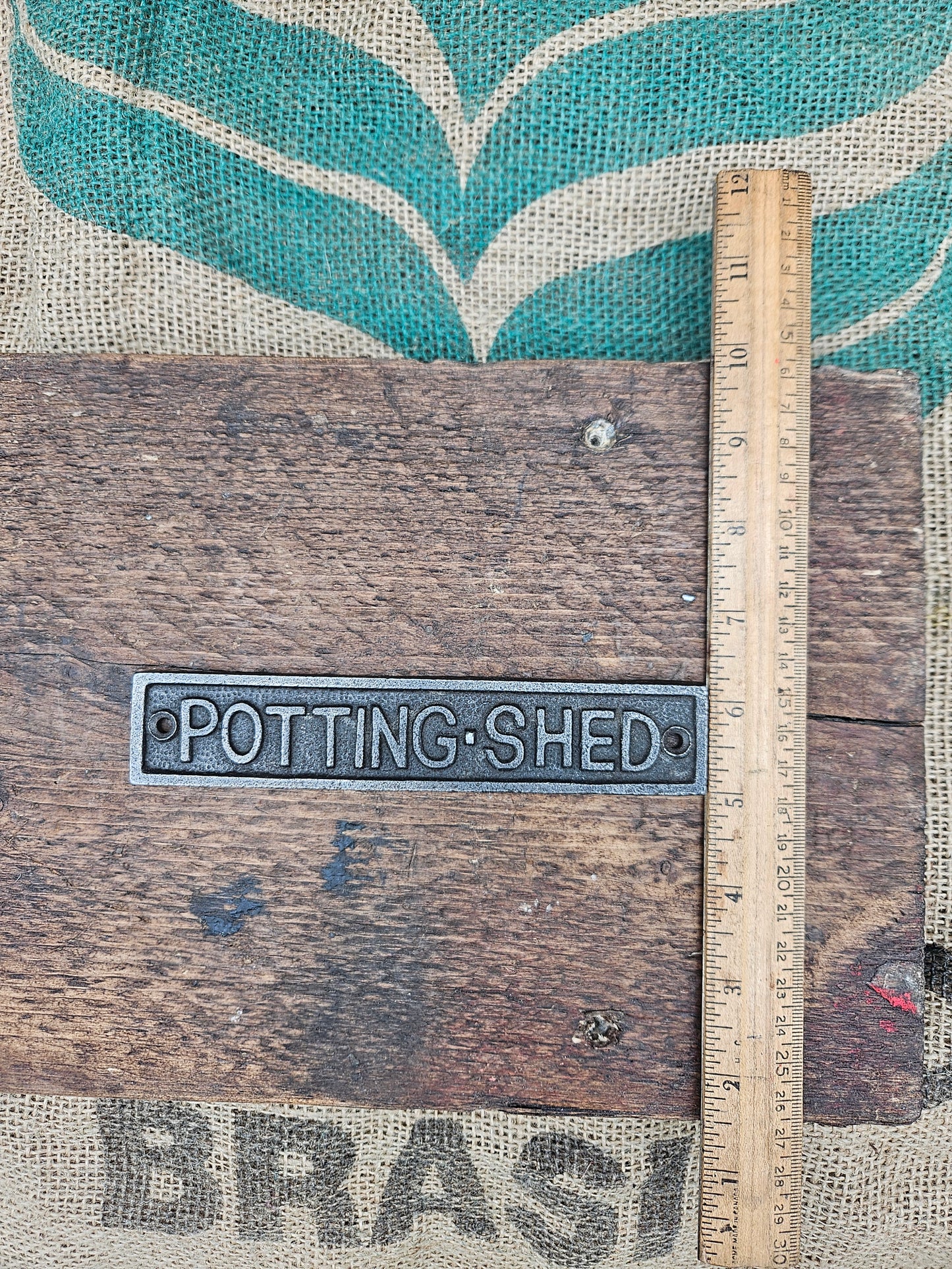 POTTING SHED Cast Antique Iron 160mm x 30mm