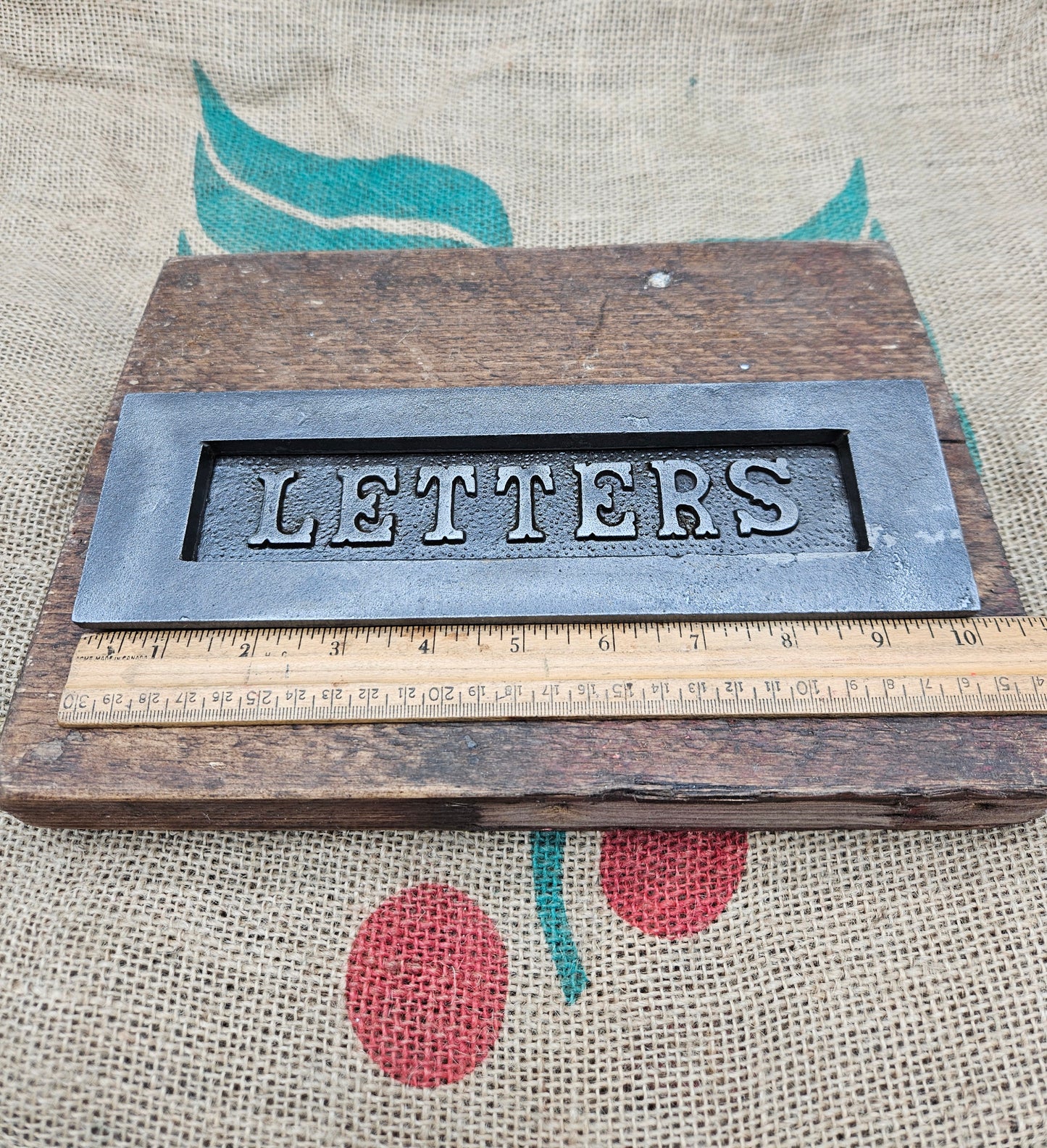 Letter Box Plate - Antique Iron - 2 Sizes- inner back plate sold seperately