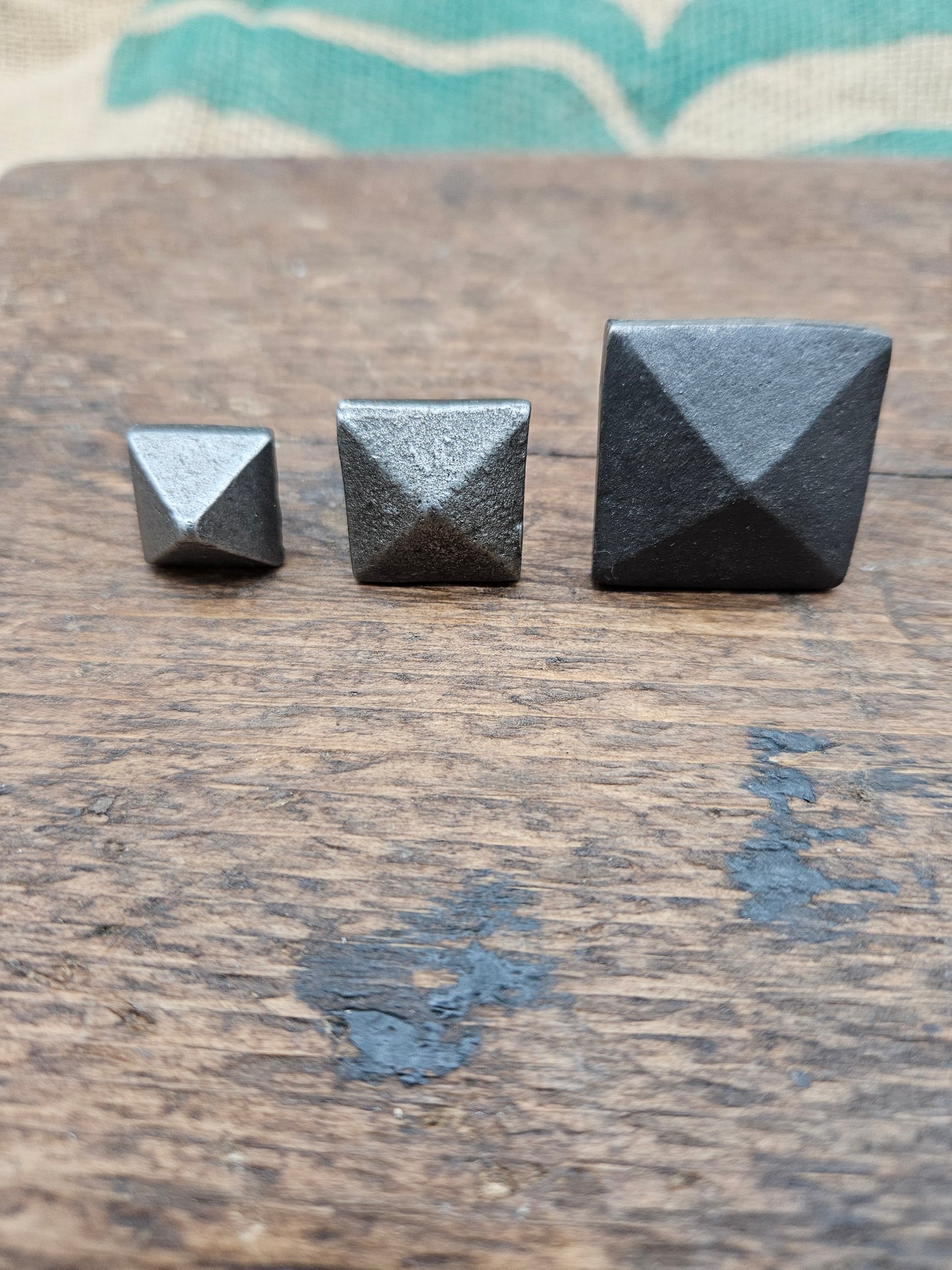 Square Pyramid Stud with Spike - 3 Sizes