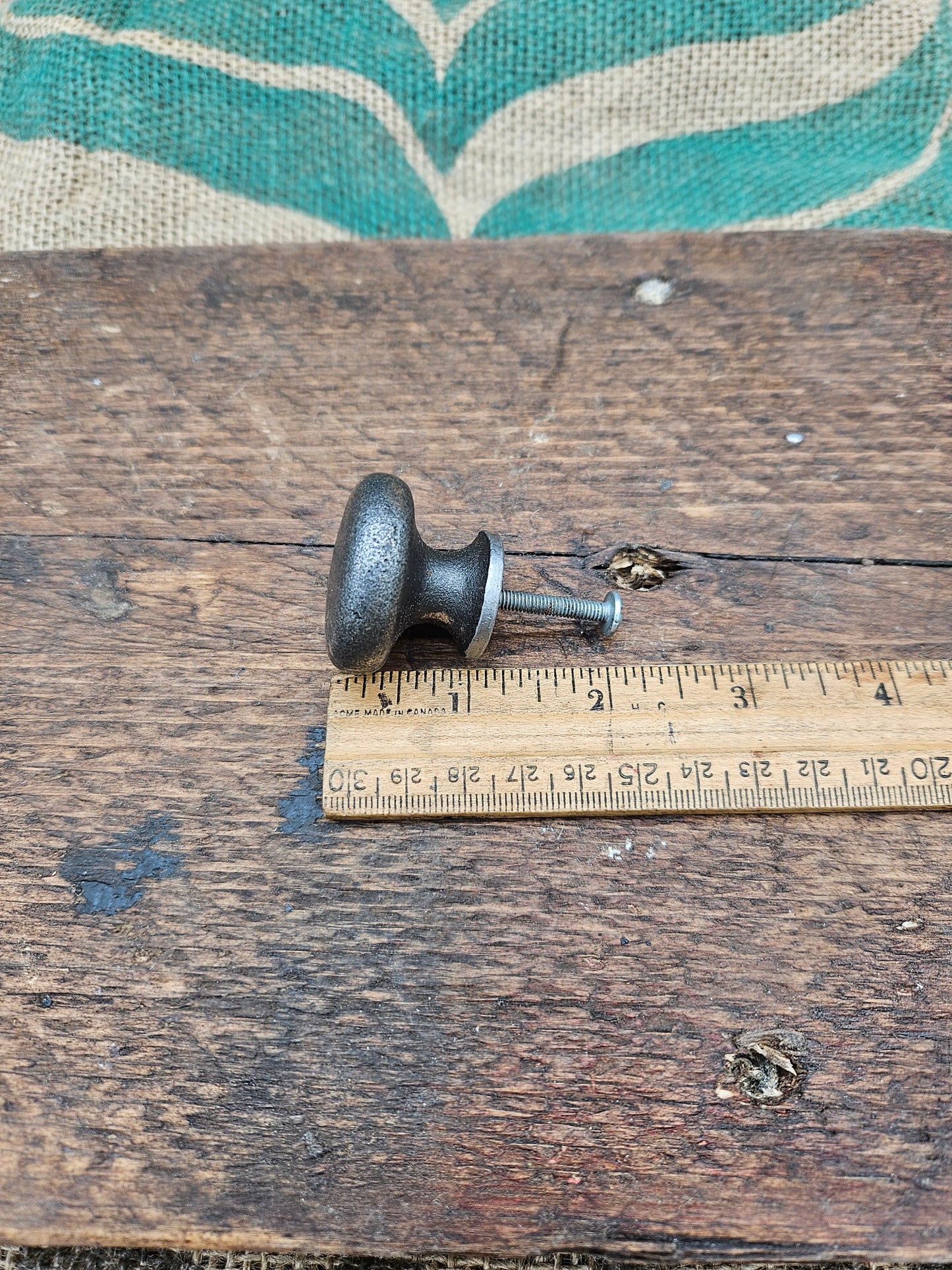 Plain Shaker Round Drawer Knob - Antique Iron