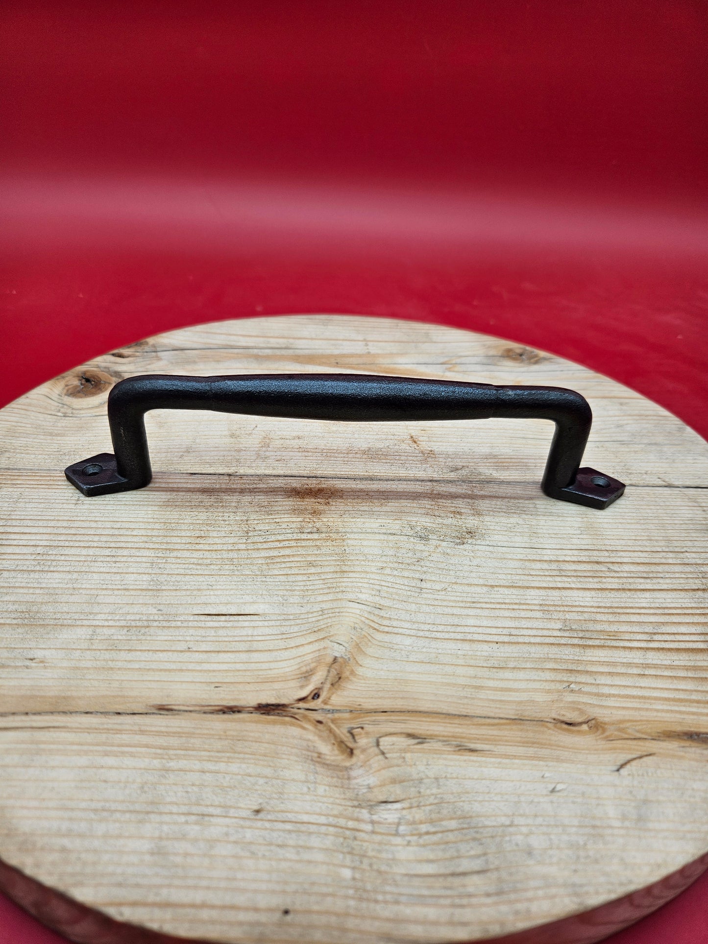 Door Pull Handle - Diamond End Antique Iron